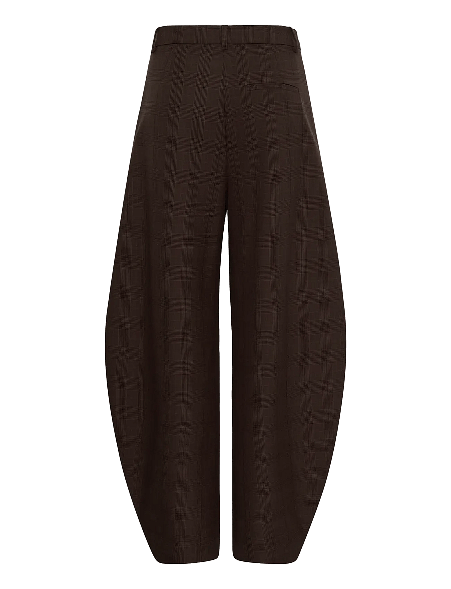 Gestuz - GZlavana HW pants - barrel-püksid - brown check - 1