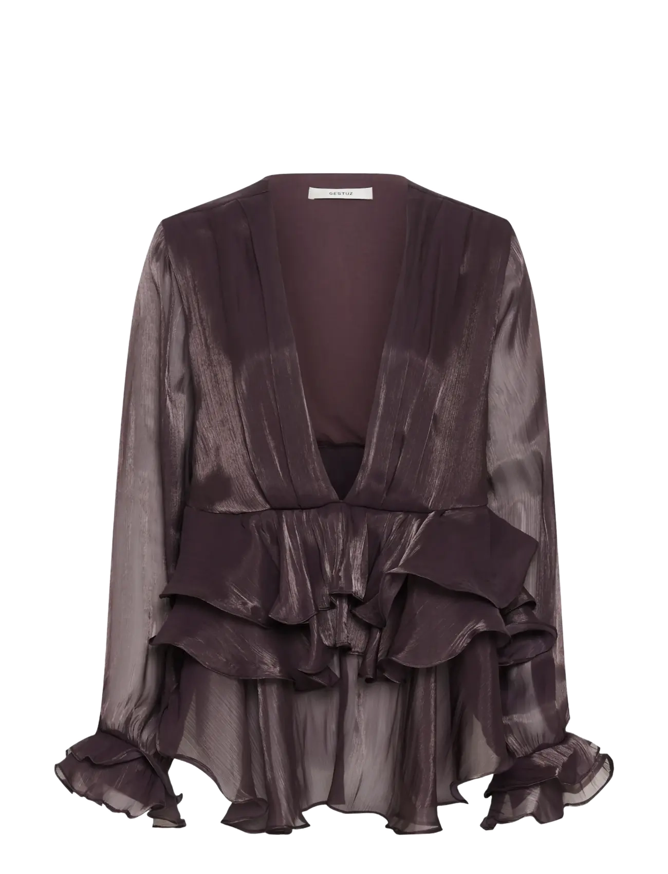 Gestuz GZlicie blouse - Långärmade blusar - DEEP PLUM / purple