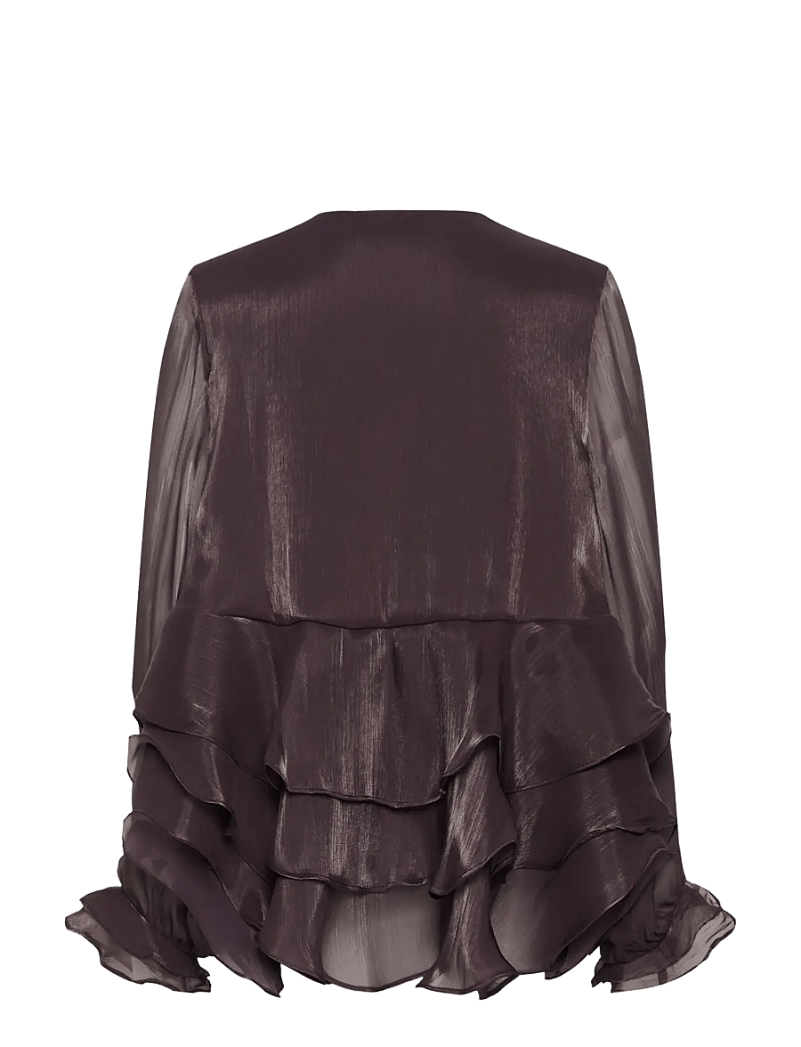 Gestuz - GZlicie blouse - långärmade blusar - deep plum - 1