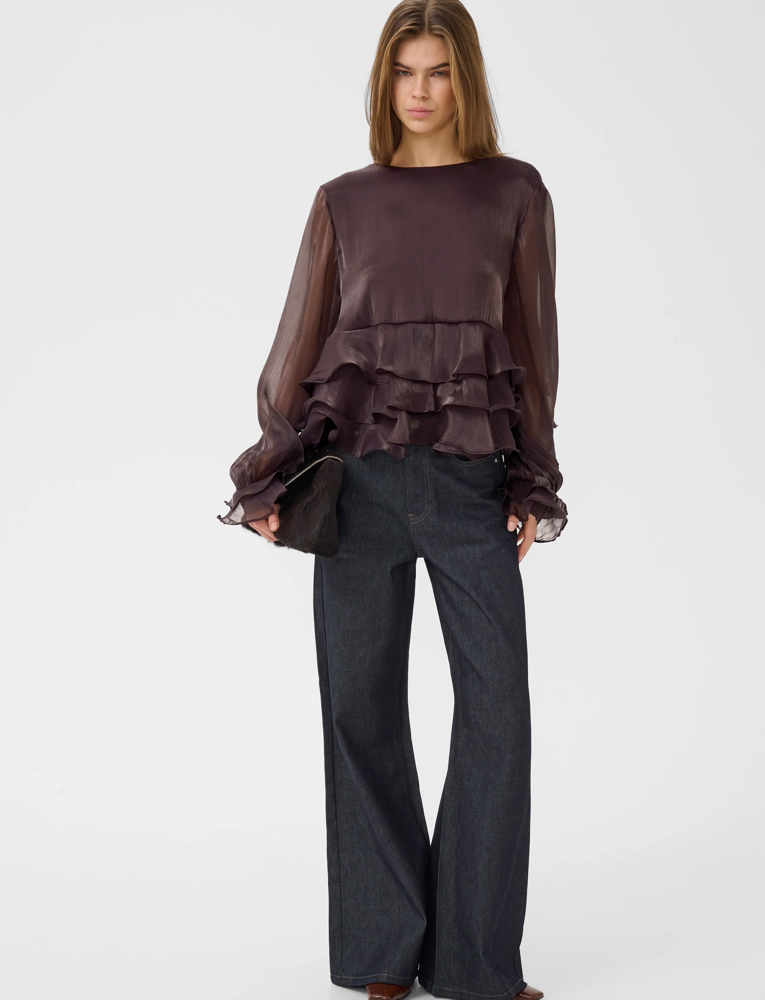 Gestuz - GZlicie blouse - långärmade blusar - deep plum - 3