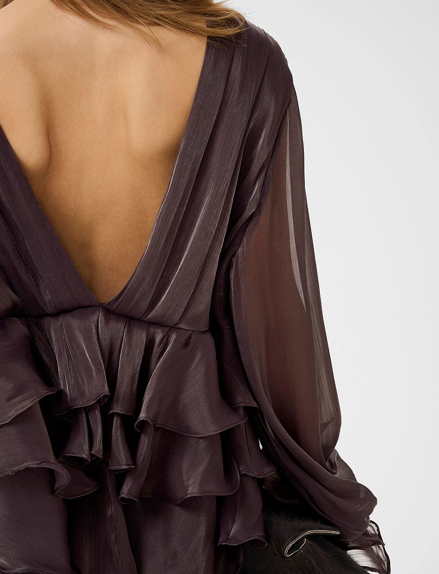 Gestuz - GZlicie blouse - långärmade blusar - deep plum - 5