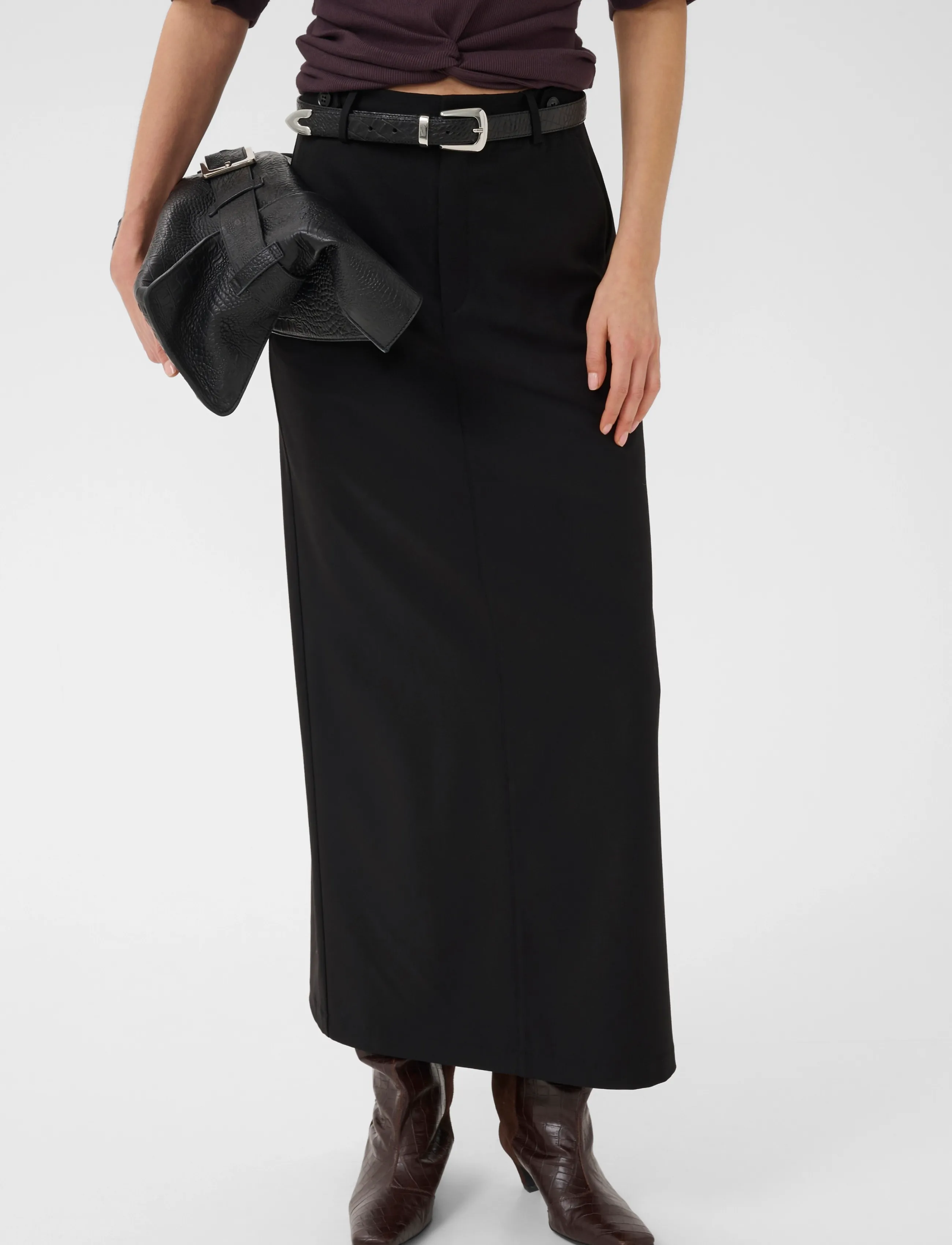 Gestuz - GZpaula HW pencil skirt - maxikjolar - black - 2