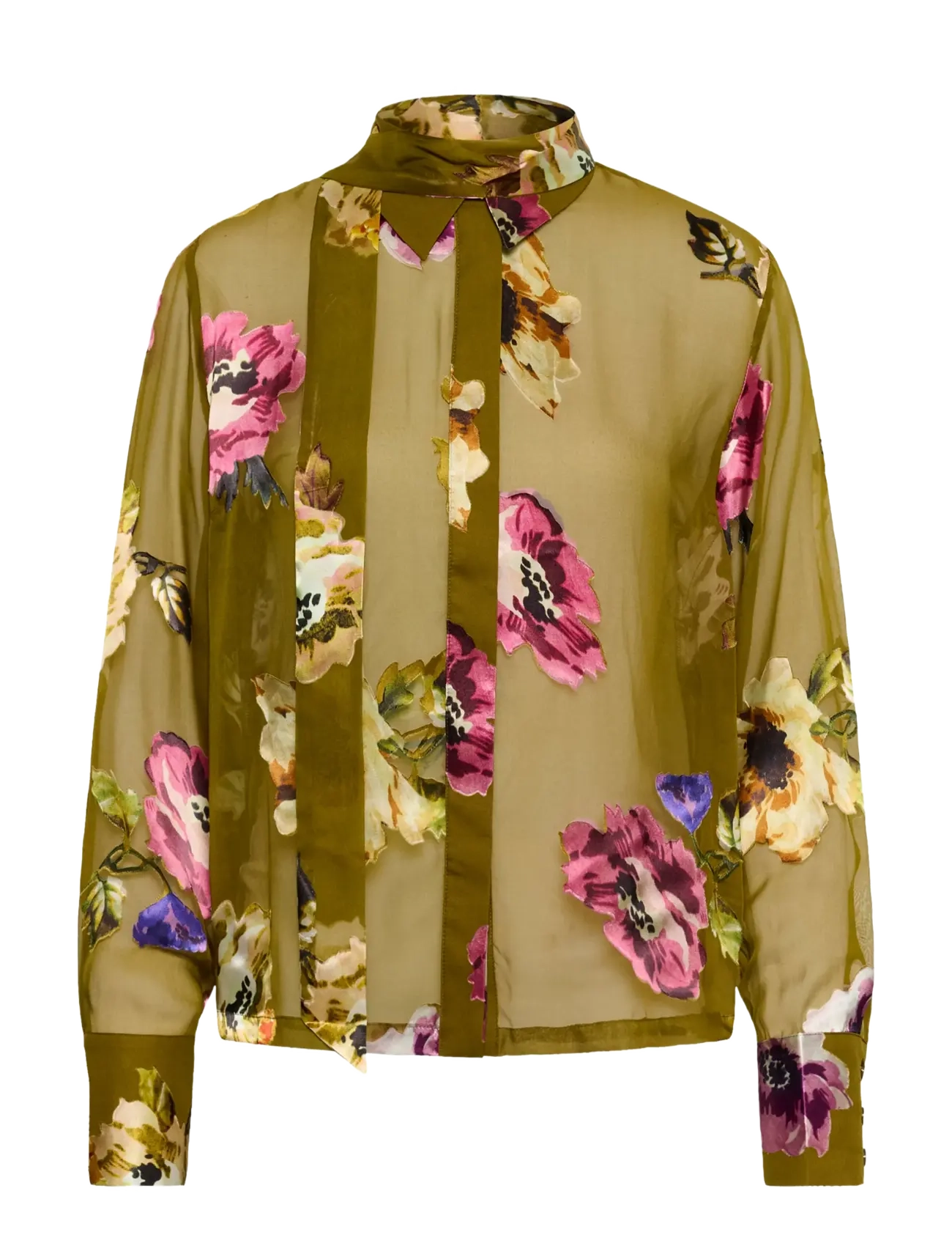 Gestuz GZdarcia P shirt - Blusen & Hemden - OLIVE GREEN FLOWER / khaki/green