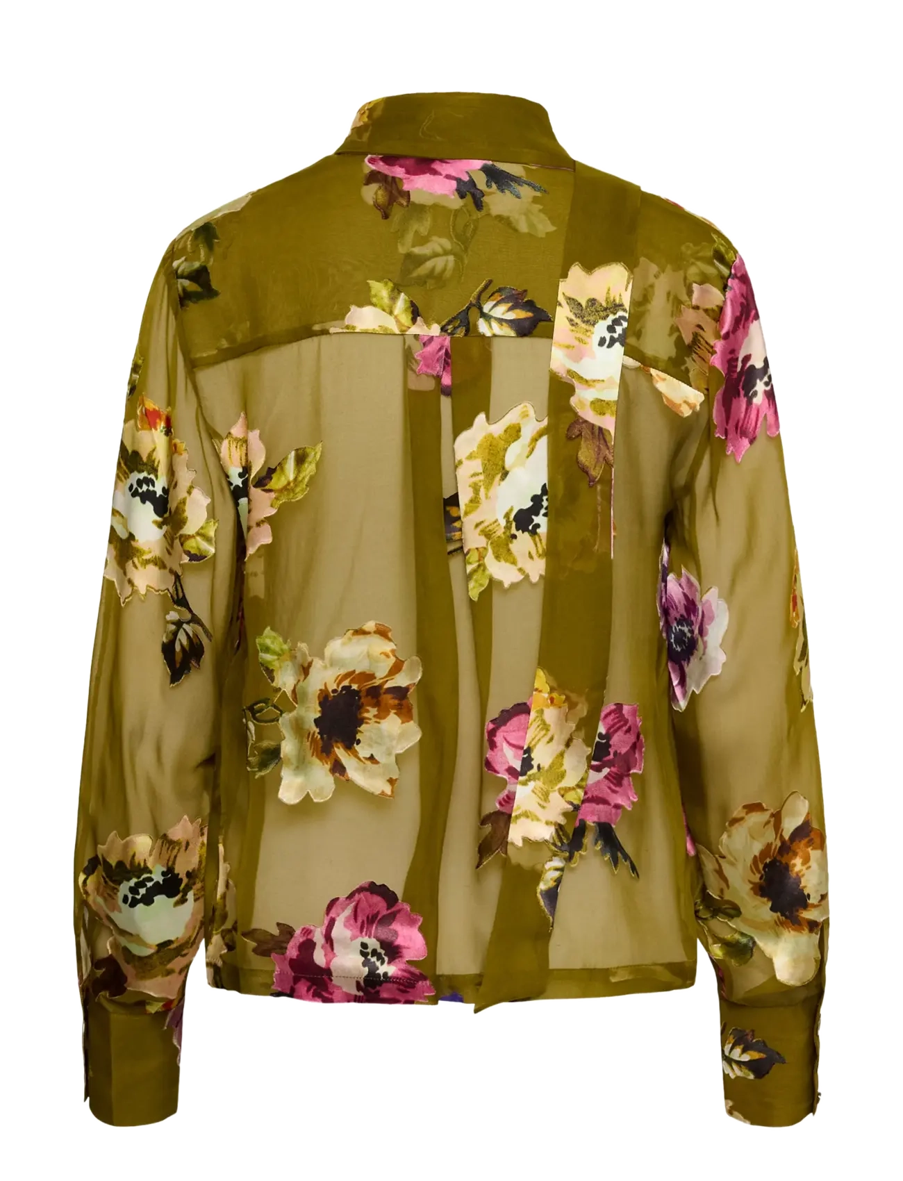 Gestuz - GZdarcia P shirt - olive green flower - 1