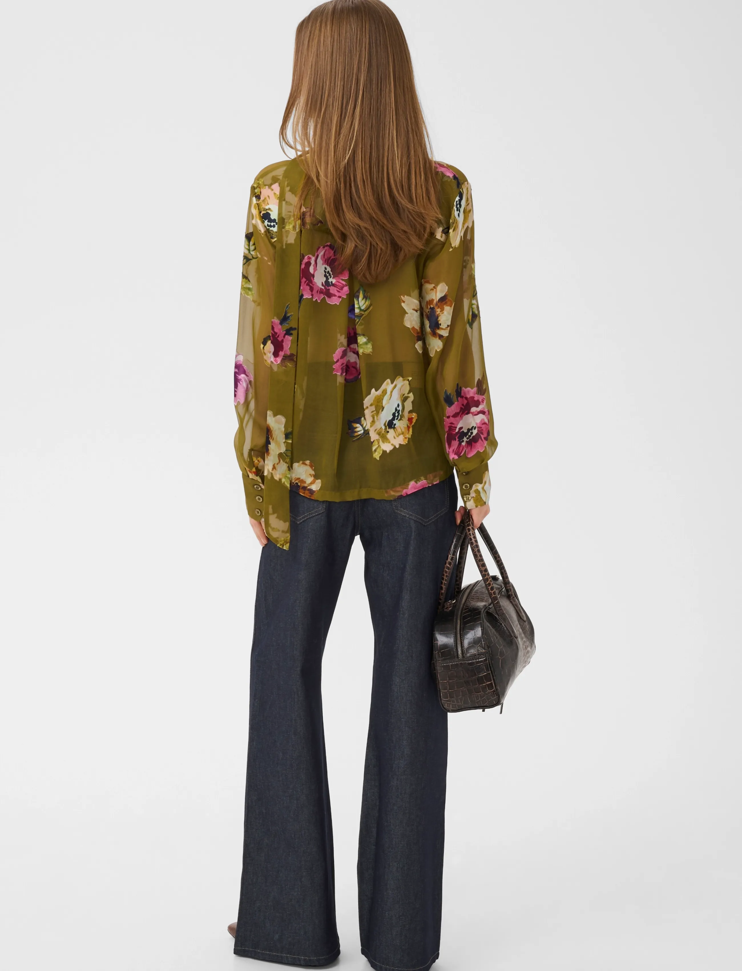Gestuz - GZdarcia P shirt - olive green flower - 4
