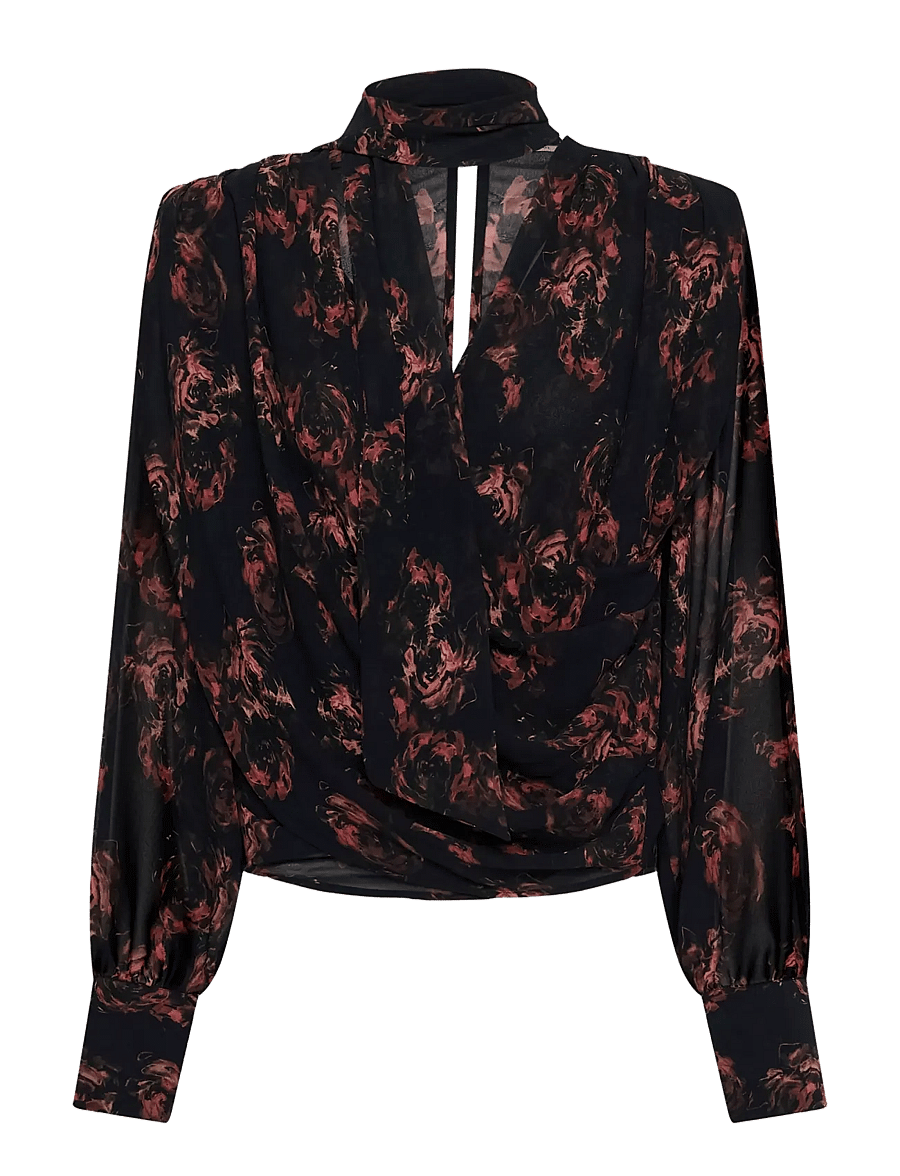 Gestuz - GZleean P blouse - pikkade varrukatega pluusid - dark roses - 0