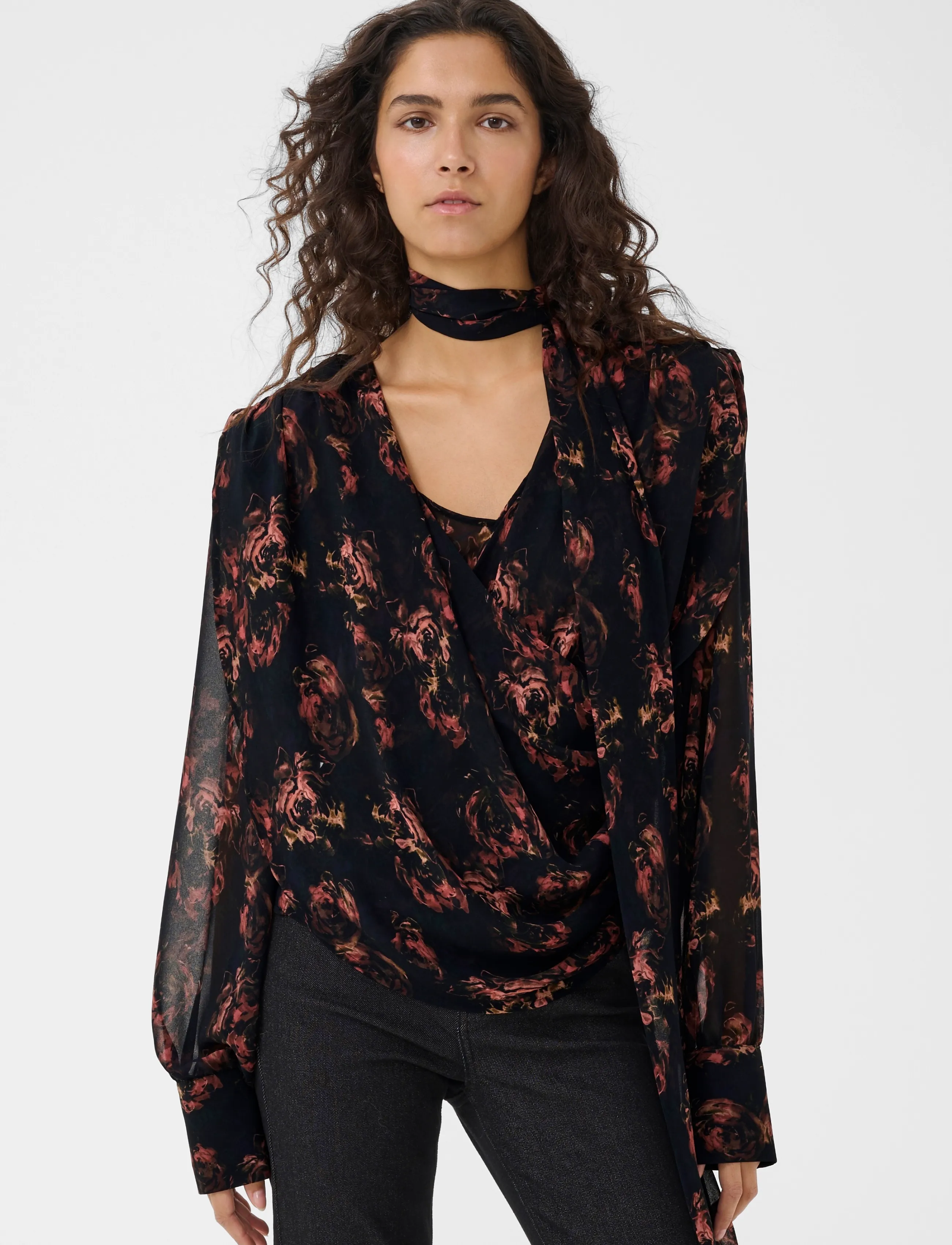 Gestuz - GZleean P blouse - pikkade varrukatega pluusid - dark roses - 2