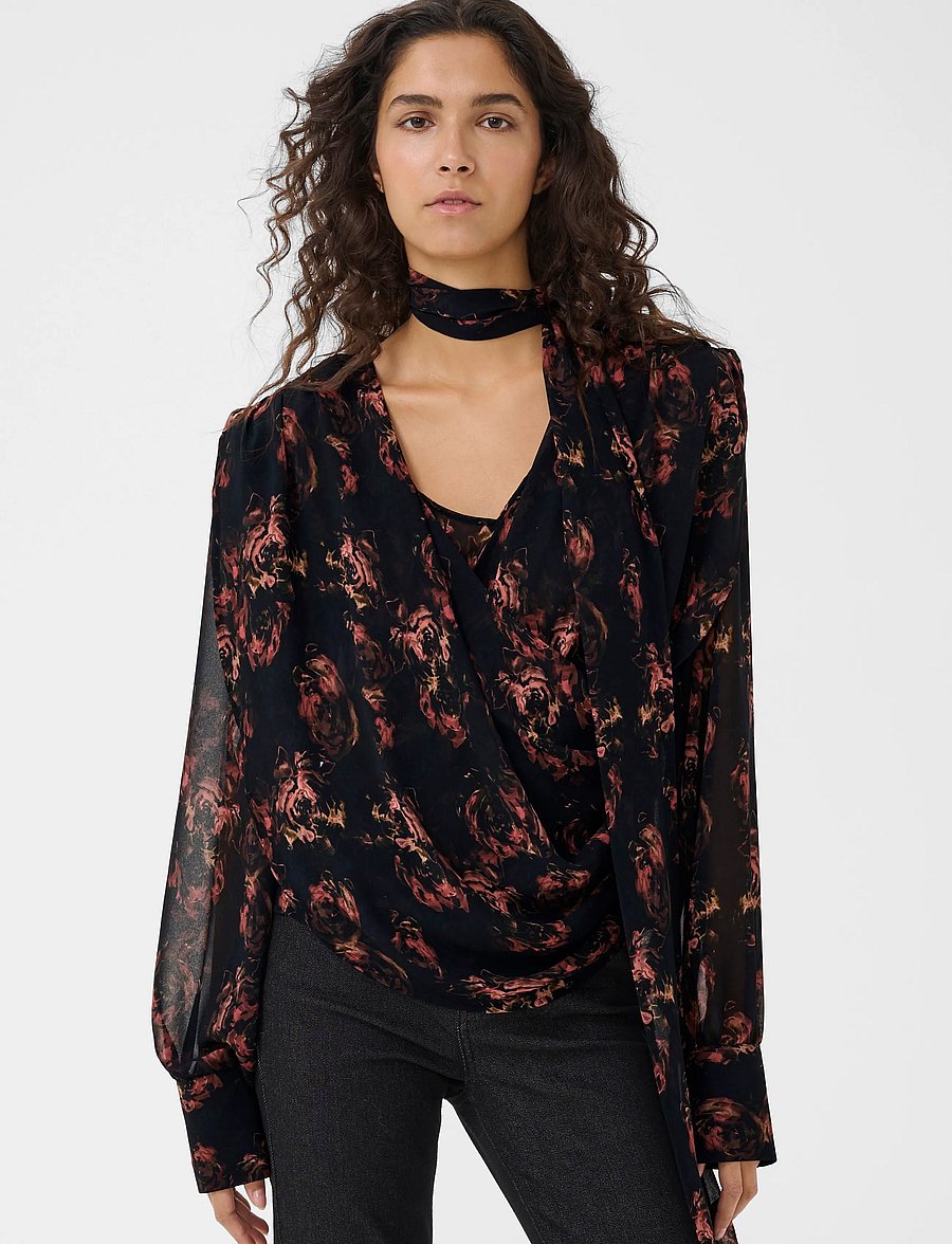Gestuz - GZleean P blouse - pikkade varrukatega pluusid - dark roses - 2