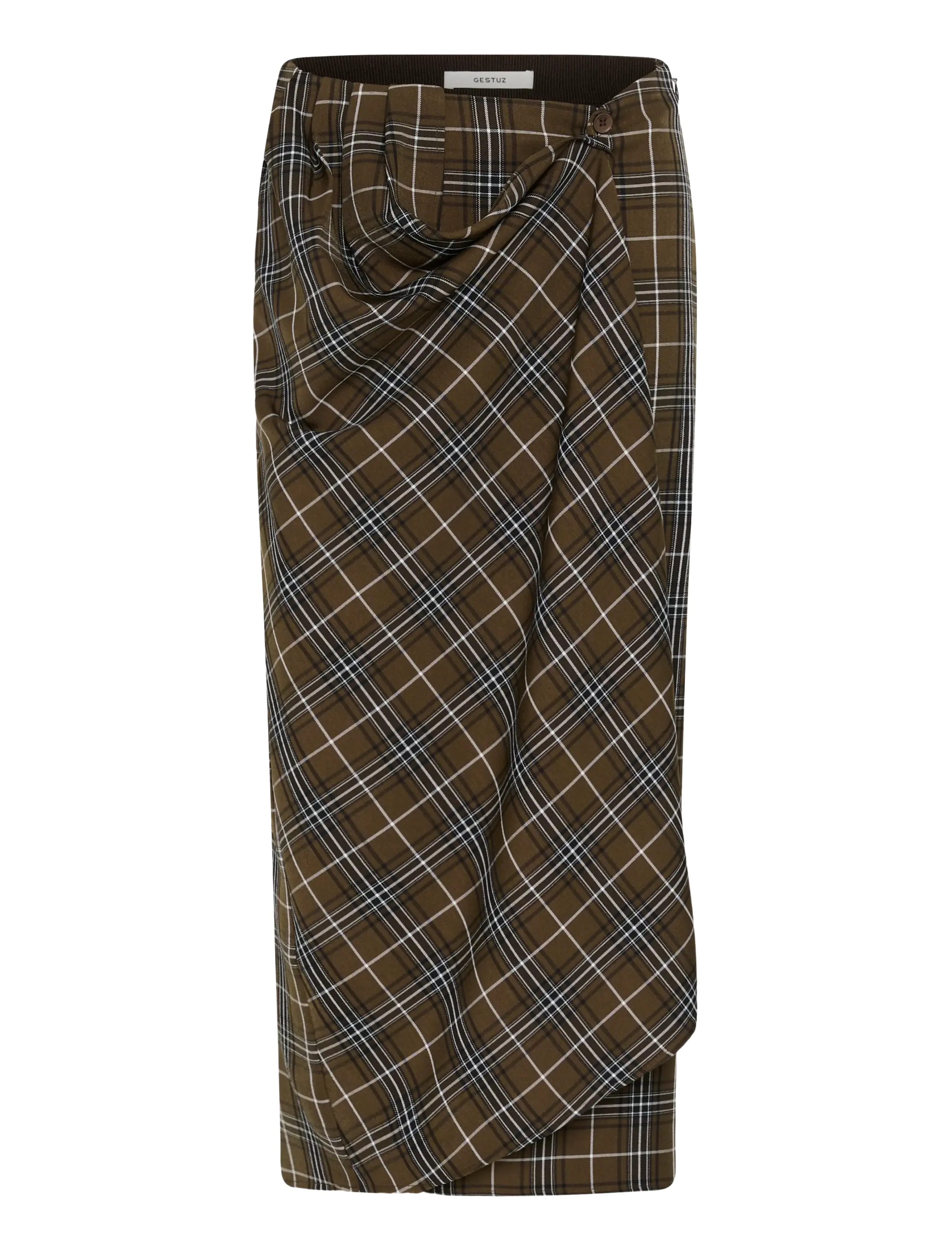 Gestuz Gzaleya Hw Skirt, 40, Khaki green, Nederdele > Maxi Nederdele, Dame