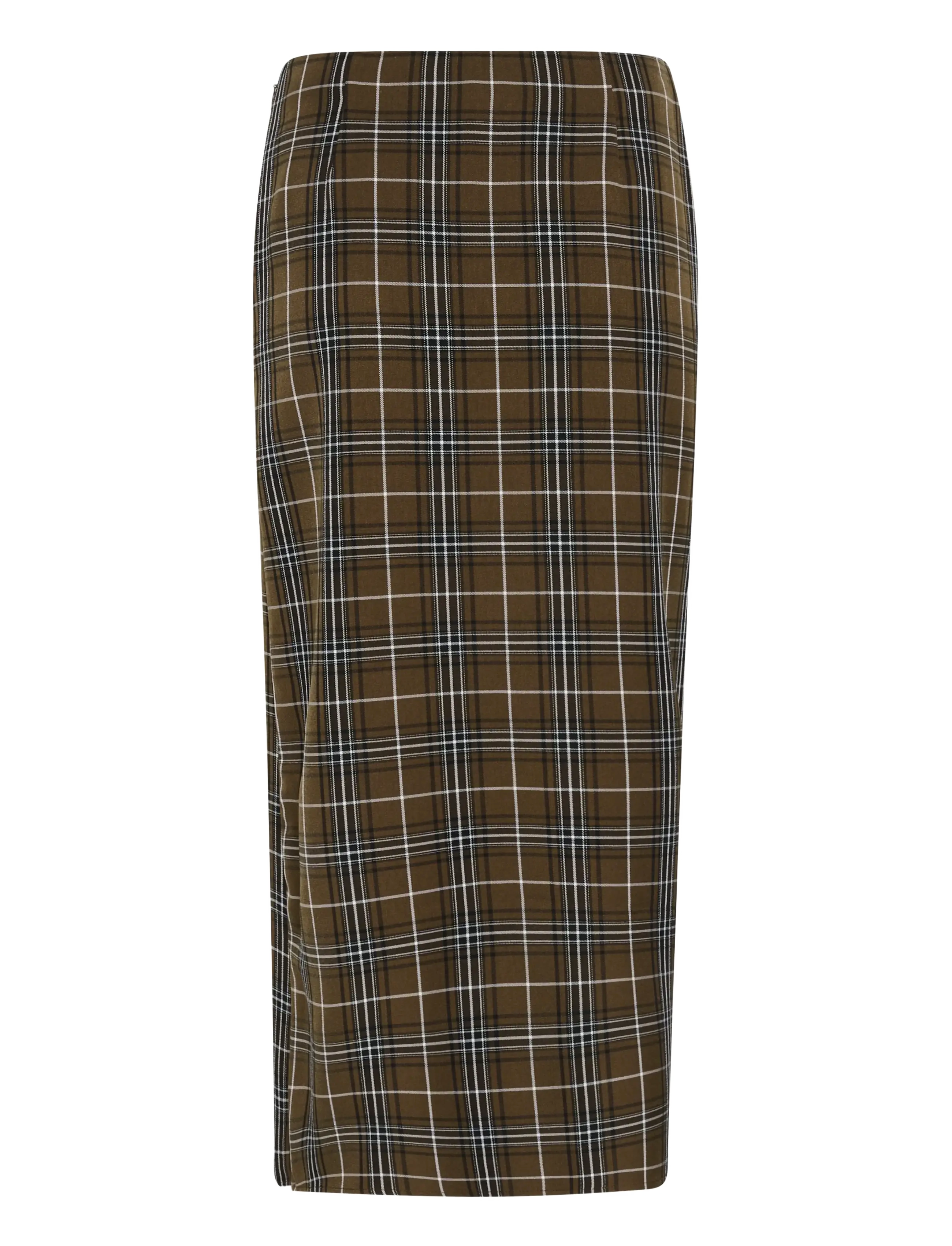 Gestuz - GZaleya HW skirt - maxikjolar - green olive check - 1