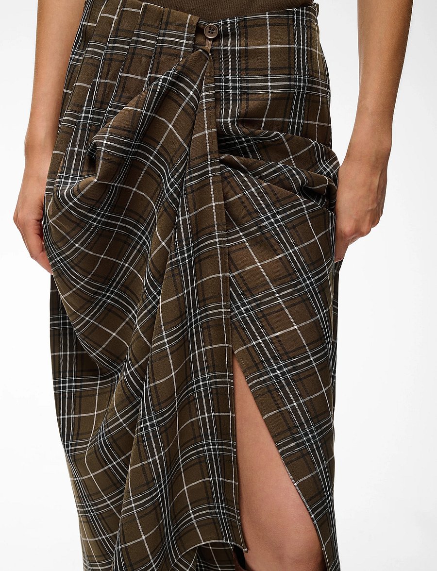 Gestuz - GZaleya HW skirt - maxi röcke - green olive check - 5