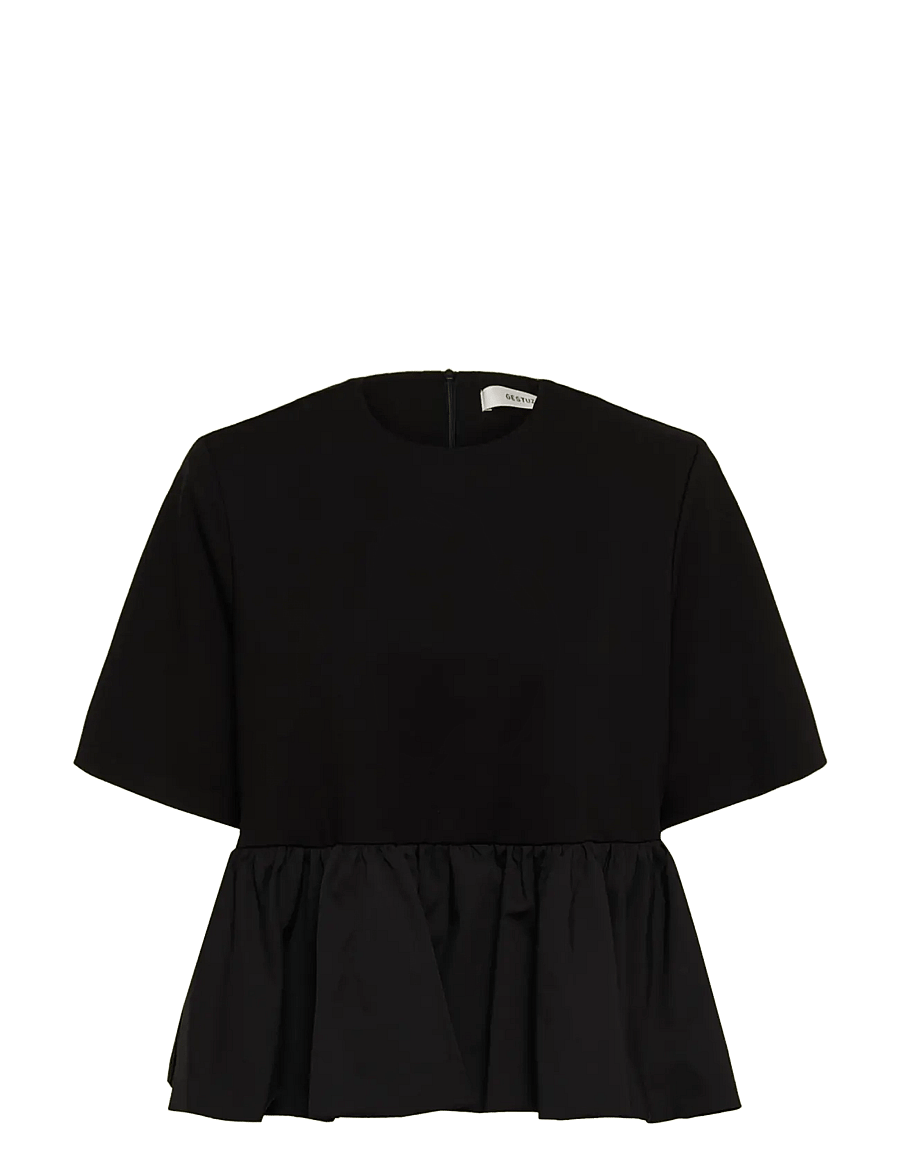 Gestuz - GZerin blouse - lühikeste varrukatega pluusid - black - 0