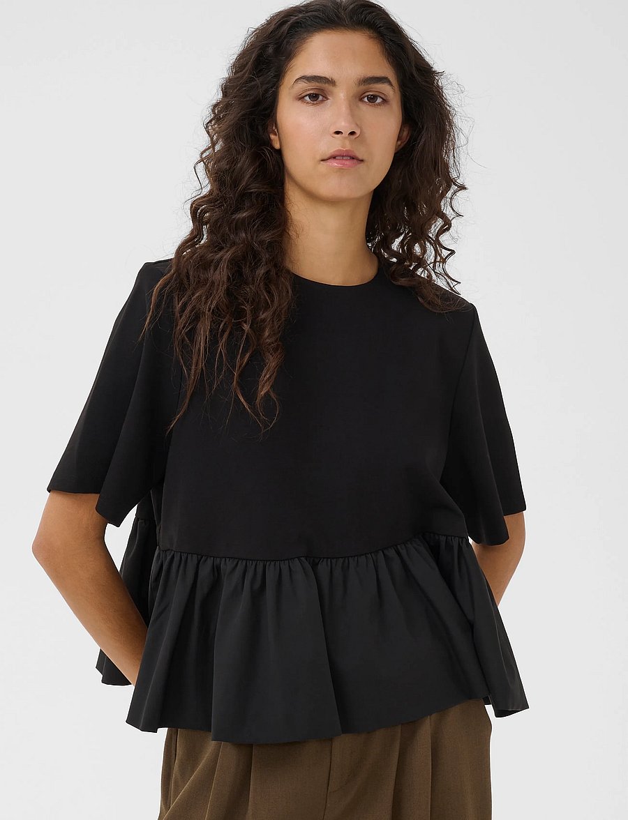 Gestuz - GZerin blouse - lühikeste varrukatega pluusid - black - 2
