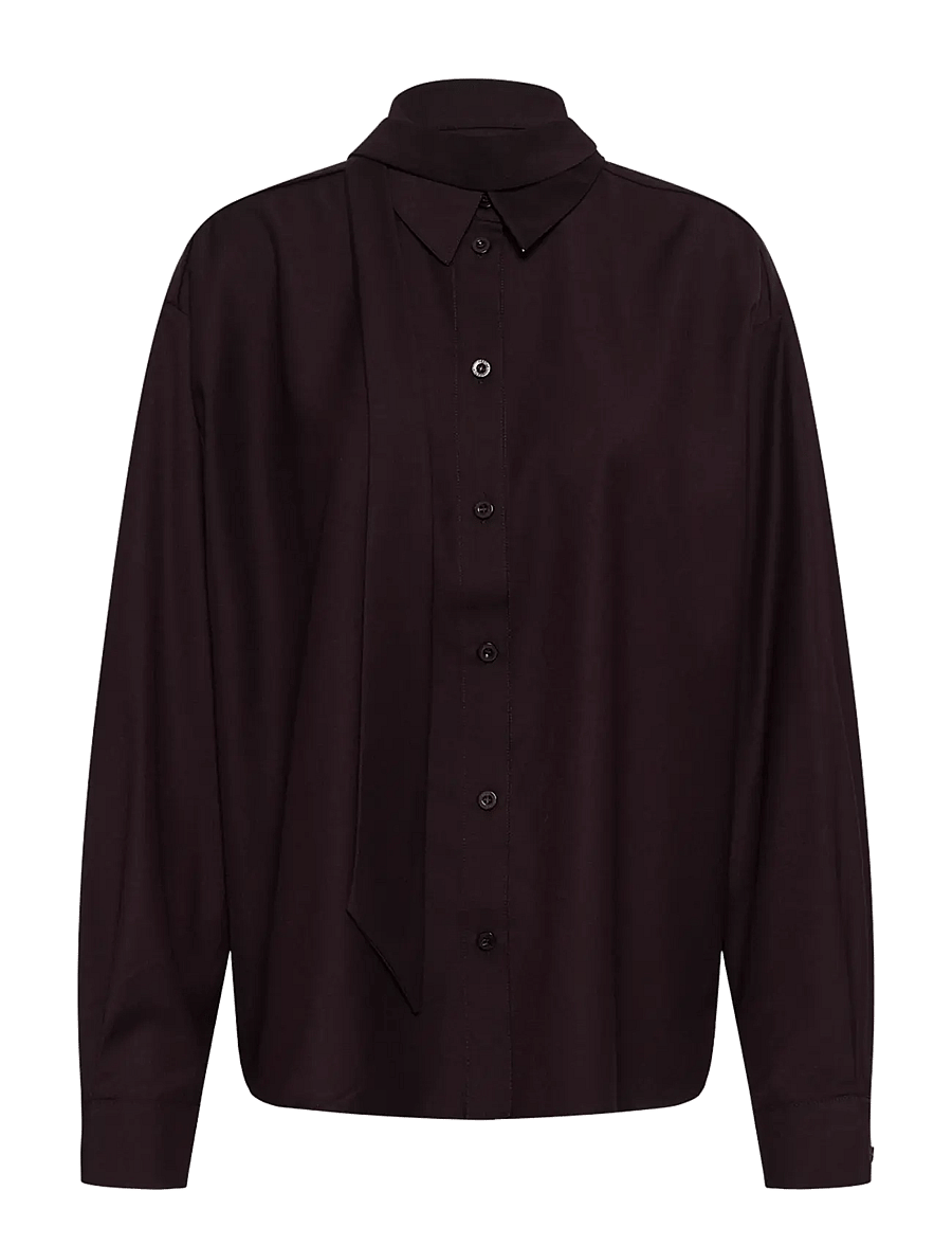 Gestuz - GZschany shirt - långärmade skjortor - deep plum - 0