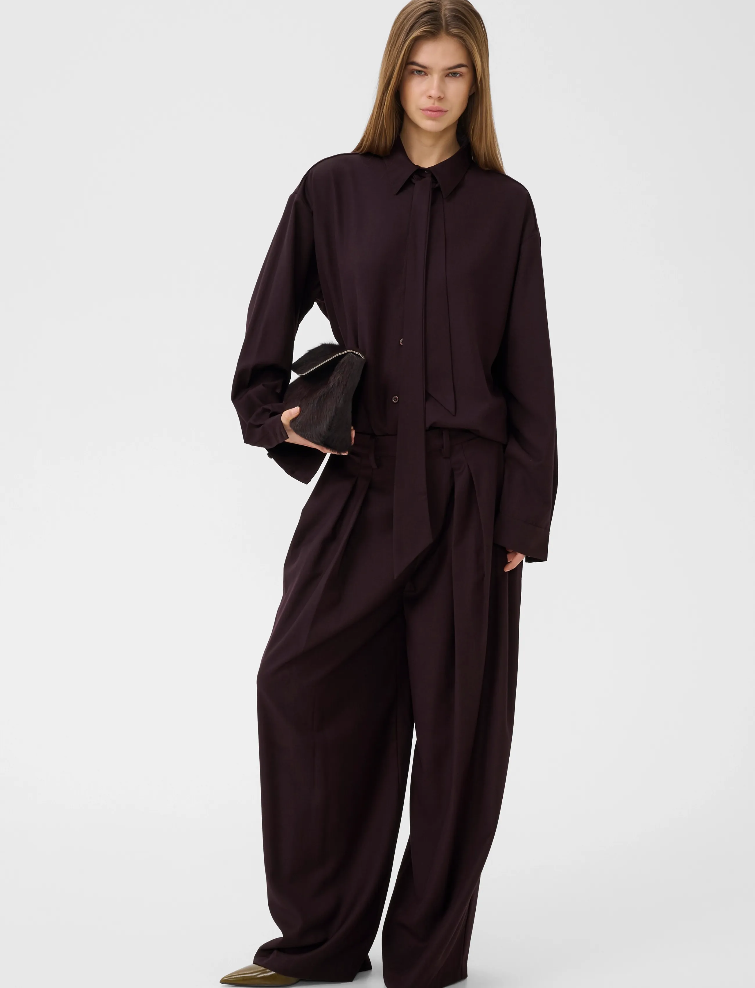Gestuz - GZschany shirt - långärmade skjortor - deep plum - 3
