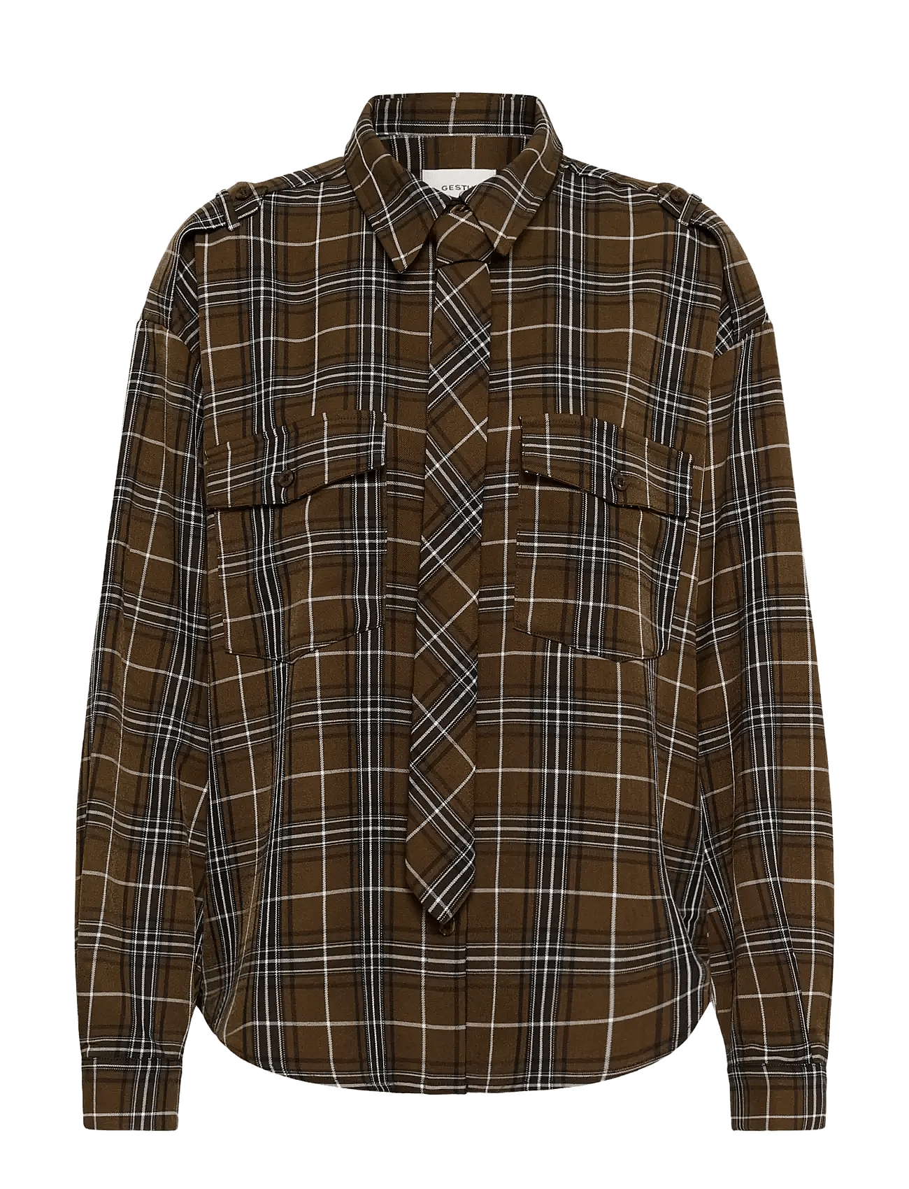 GZaleya shirt - GREEN OLIVE CHECK