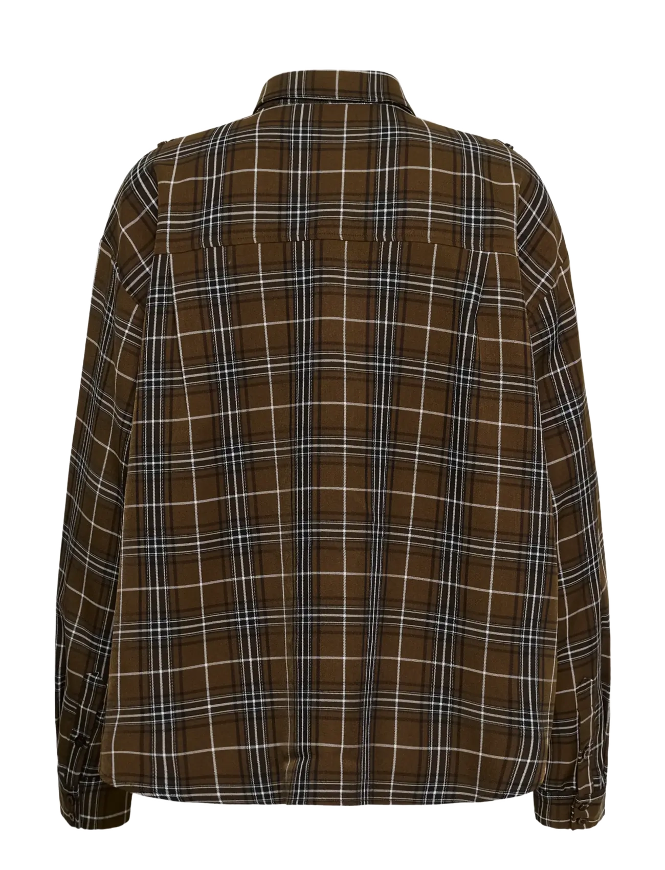 Gestuz - GZaleya shirt - långärmade skjortor - green olive check - 1