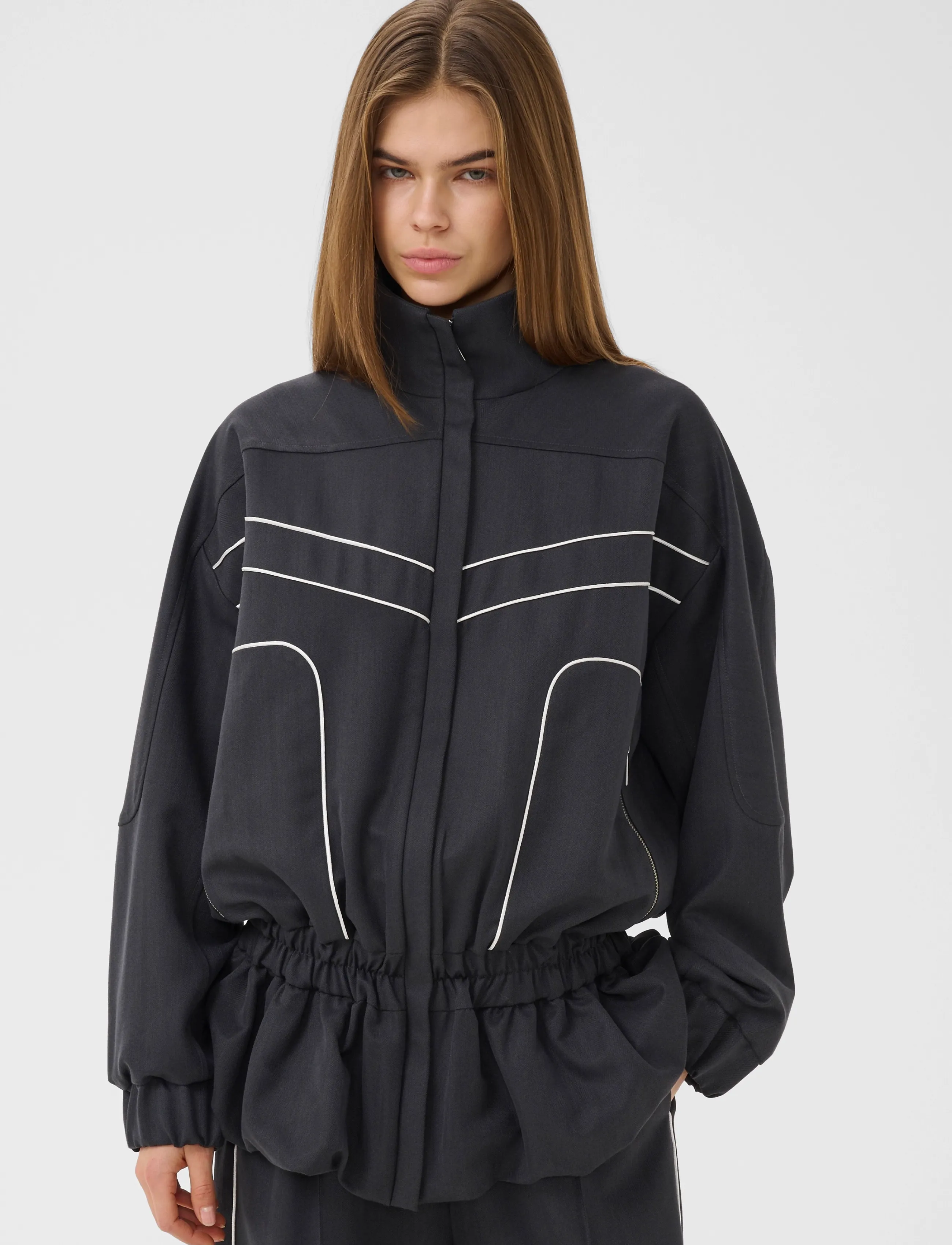 Gestuz - GZalezia jacket - grey herringbone - 2