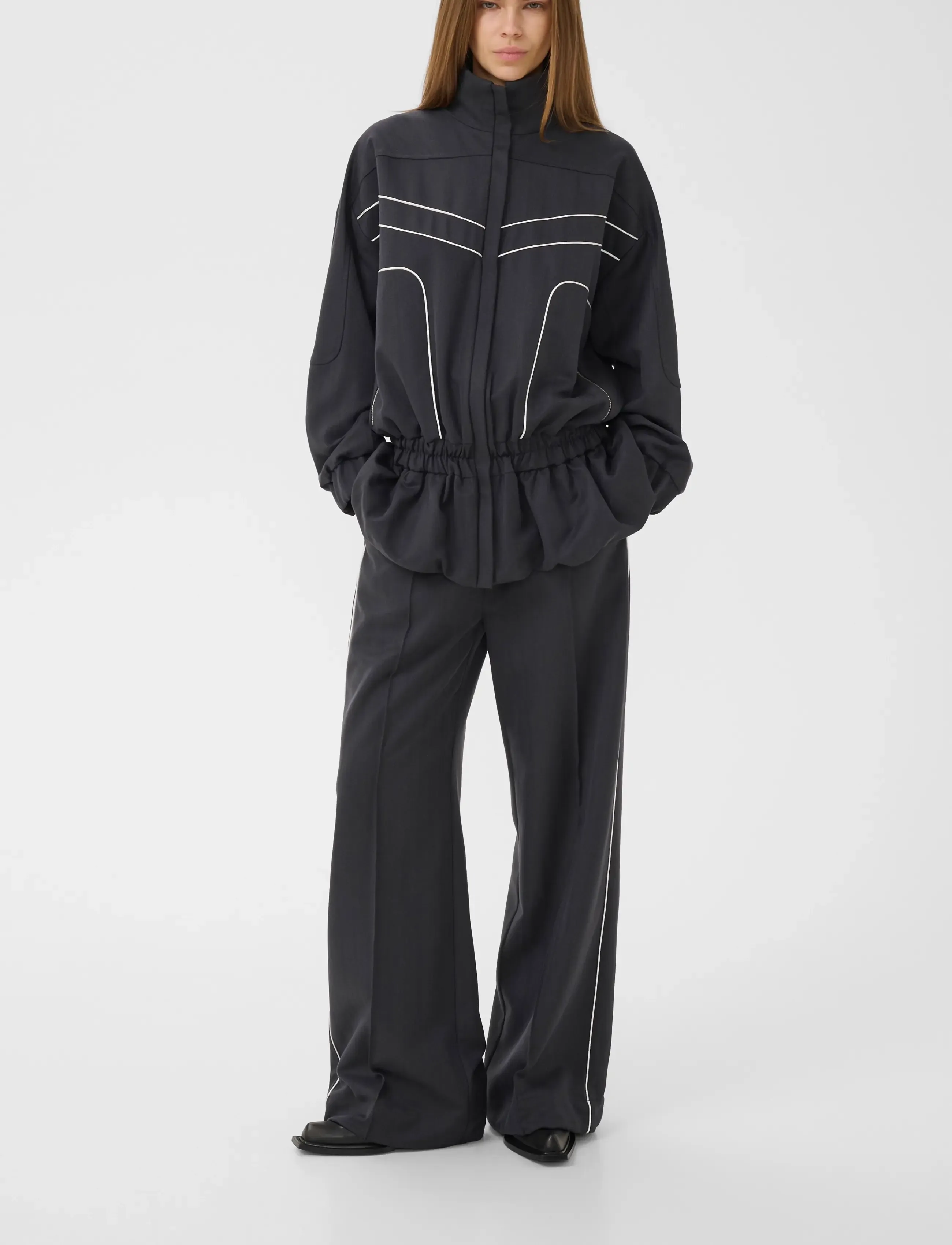 Gestuz - GZalezia jacket - grey herringbone - 3