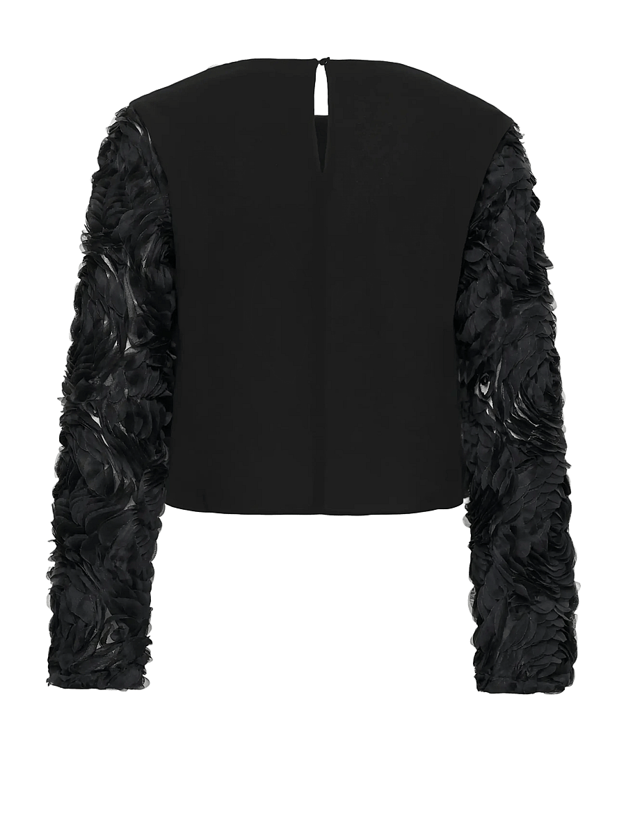 Gestuz - GZingrida blouse - long sleeved blouses - black - 1
