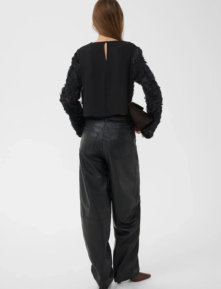 Gestuz - GZingrida blouse - long sleeved blouses - black - 4