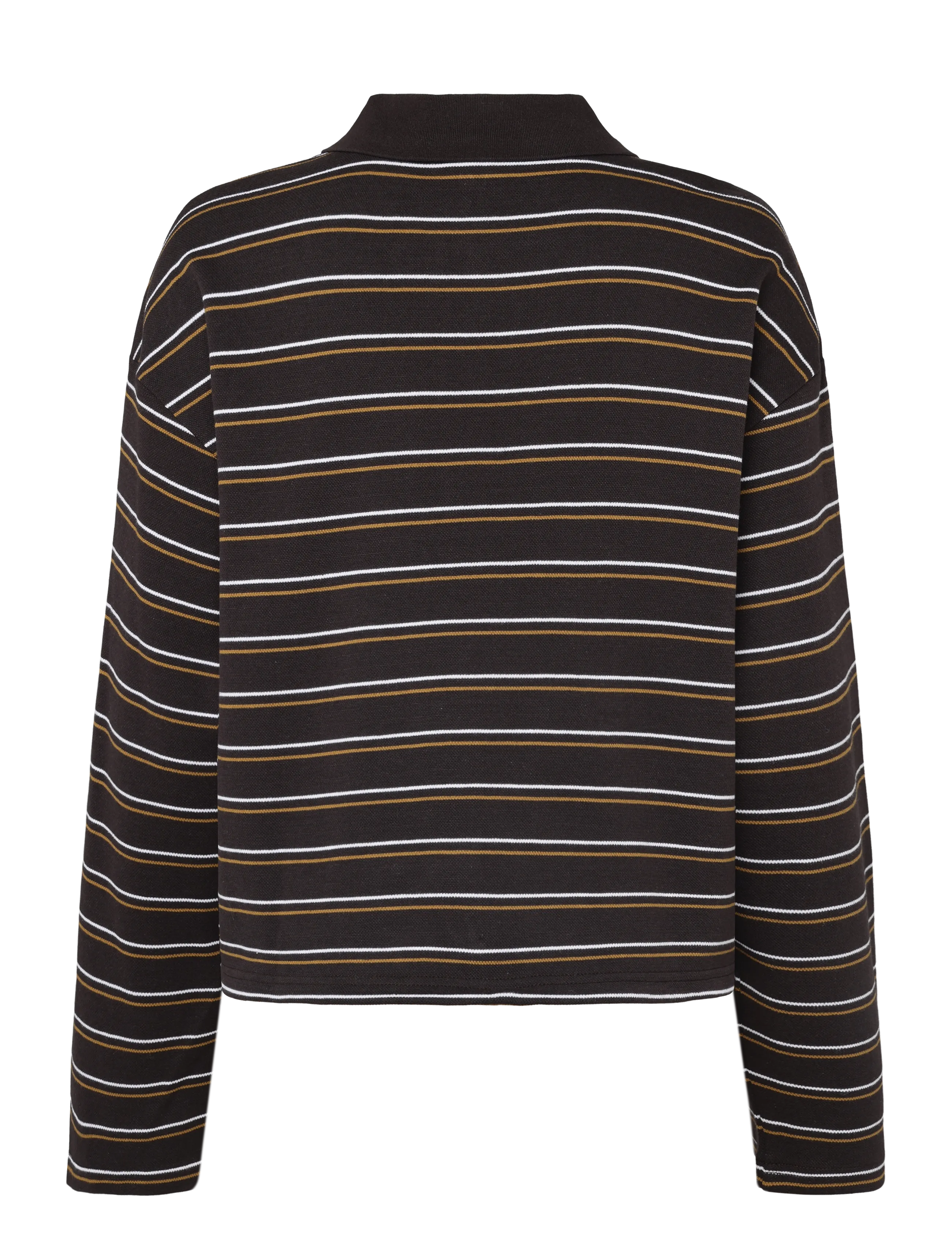 Gestuz - GZpilova LS polo tee - poloshirts - ganache striped - 2