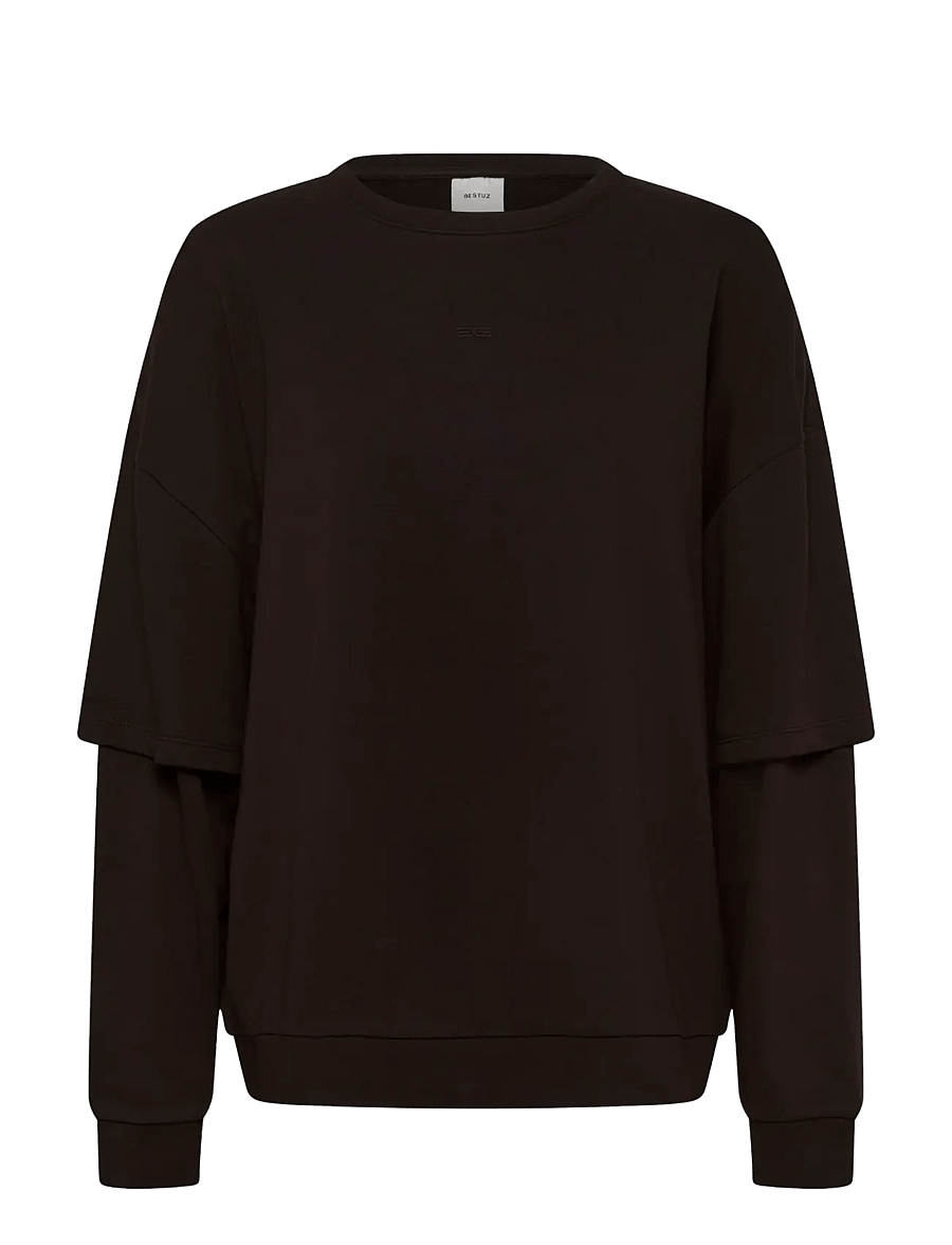 Gestuz - GZgilsa layered sweatshirt - sweatshirts - ganache - 0