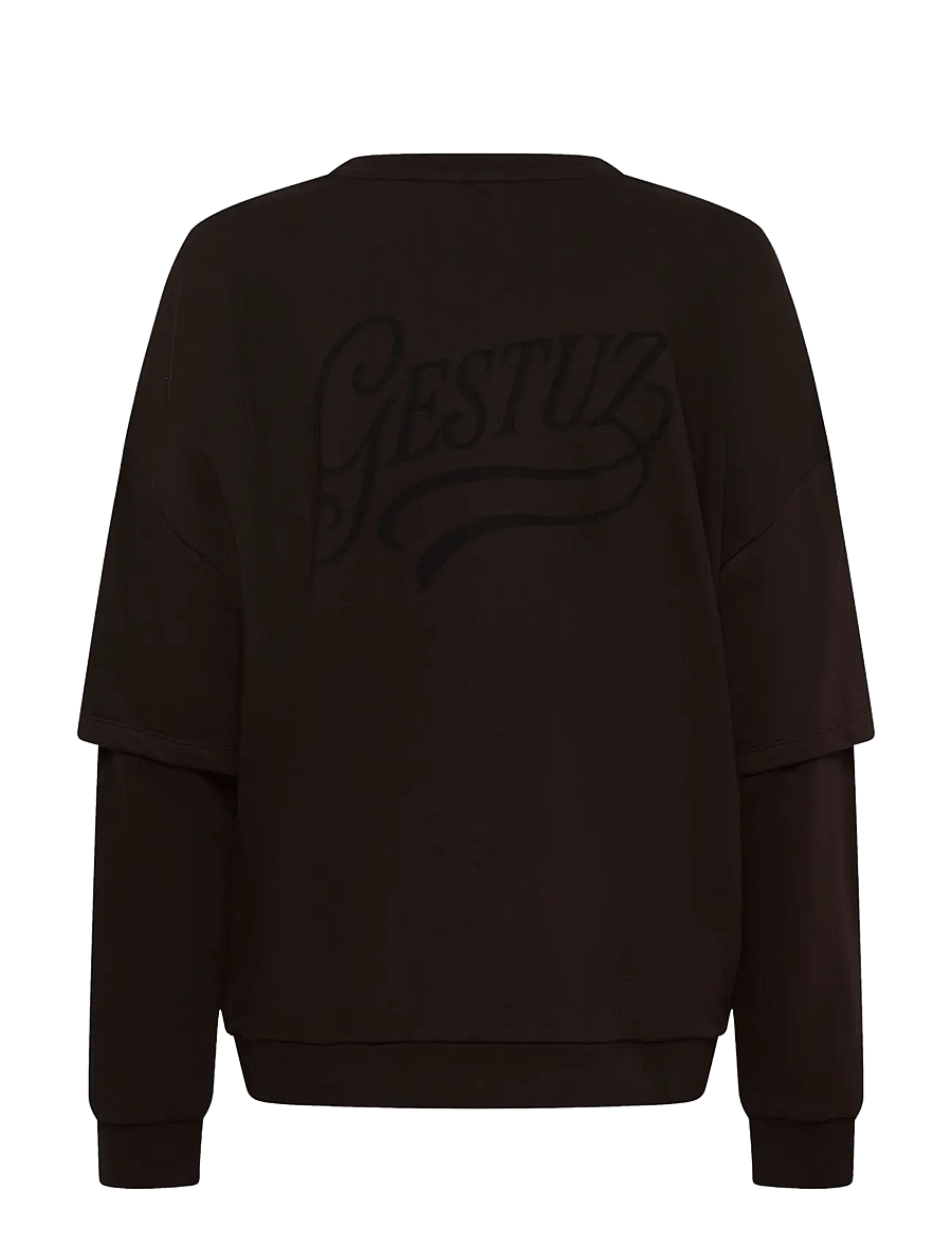 Gestuz - GZgilsa layered sweatshirt - sweatshirts - ganache - 1