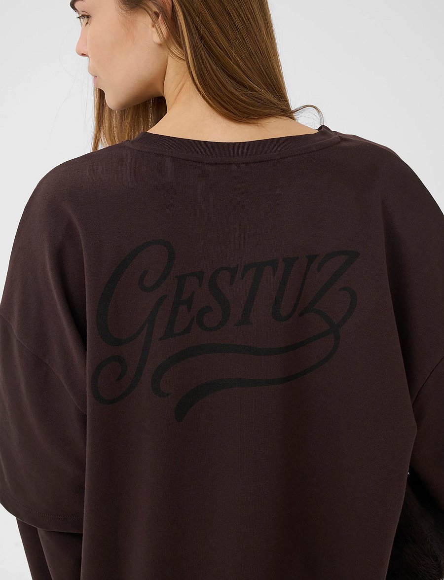 Gestuz - GZgilsa layered sweatshirt - sweatshirts - ganache - 5