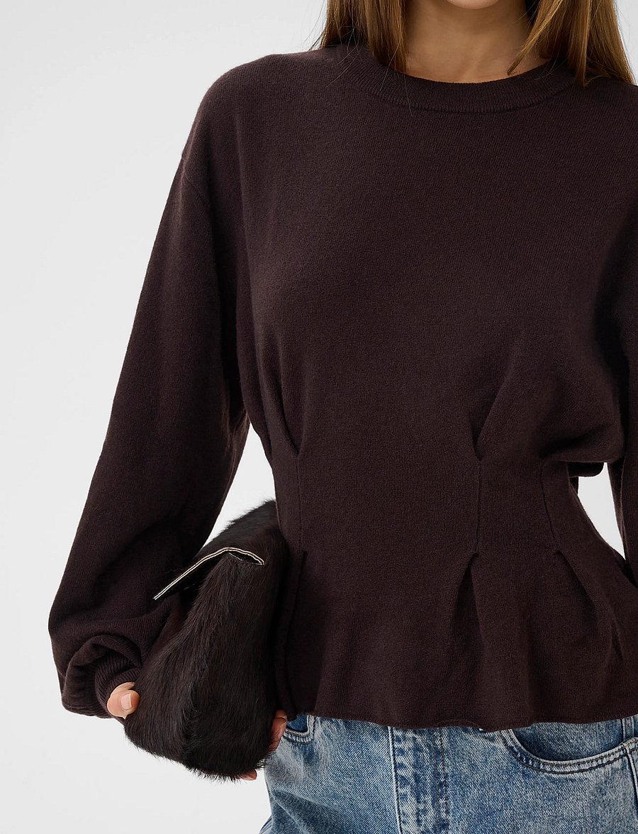 Gestuz - GZmanzi waist pullover - kampsunid - ganache - 3