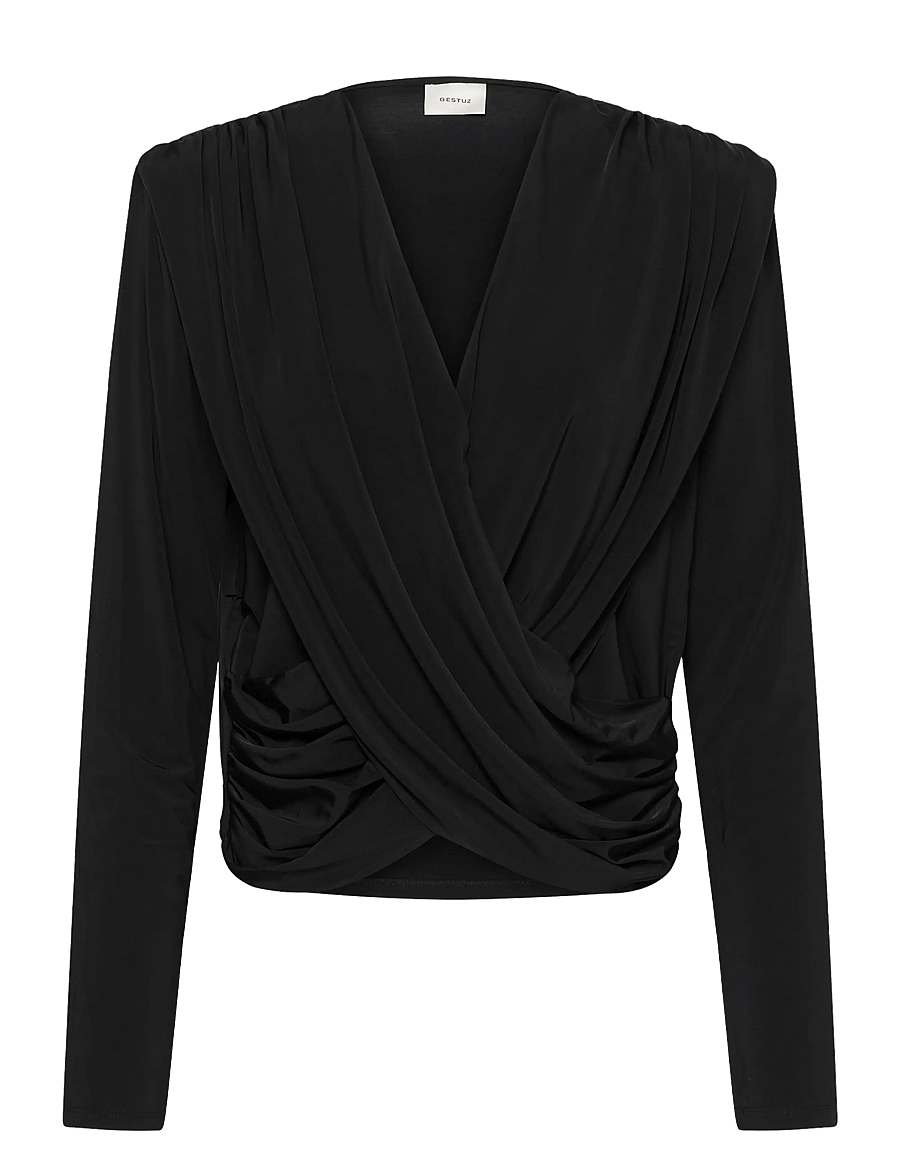 Gestuz - GZjosefi top - långärmade blusar - black - 0