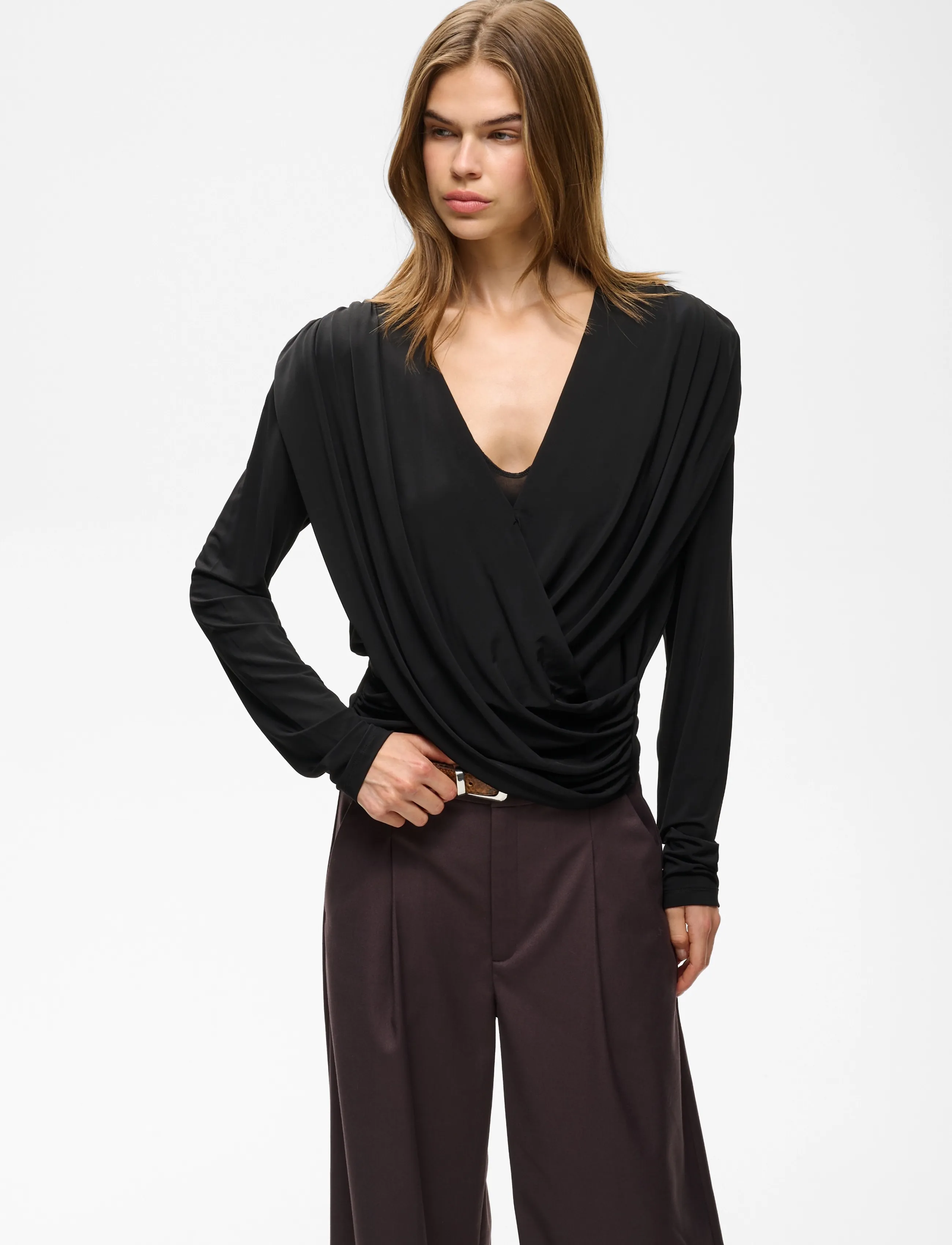 Gestuz - GZjosefi top - långärmade blusar - black - 2
