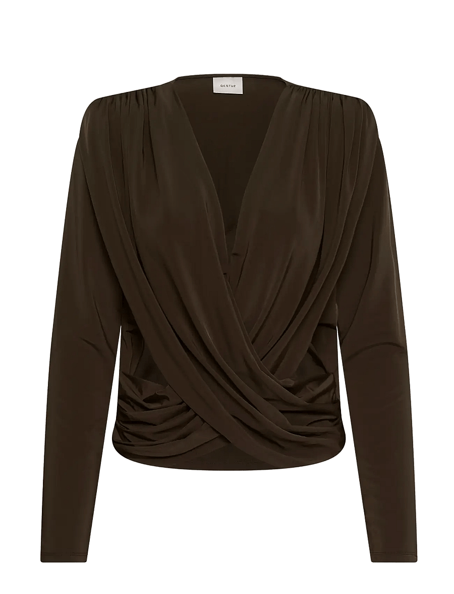 Gestuz - GZjosefi top - langærmede bluser - slate black - 0