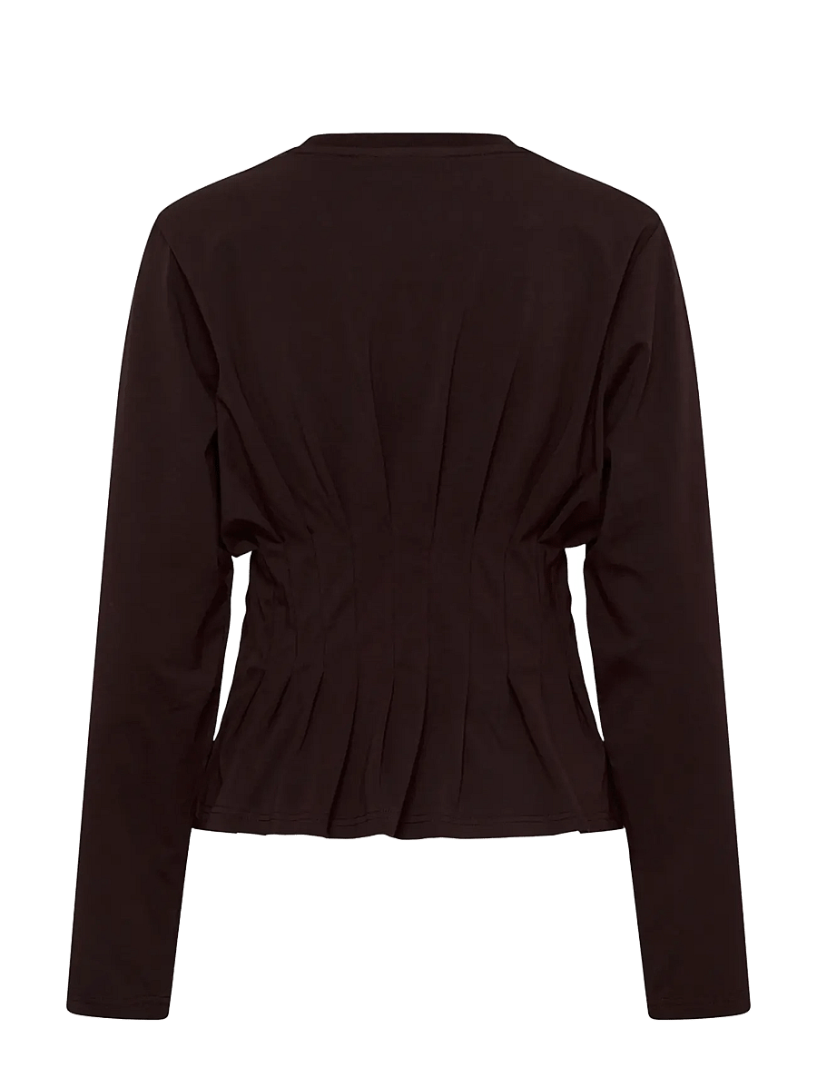 Gestuz - GZinez LS tee - langärmlige tops - ganache - 1