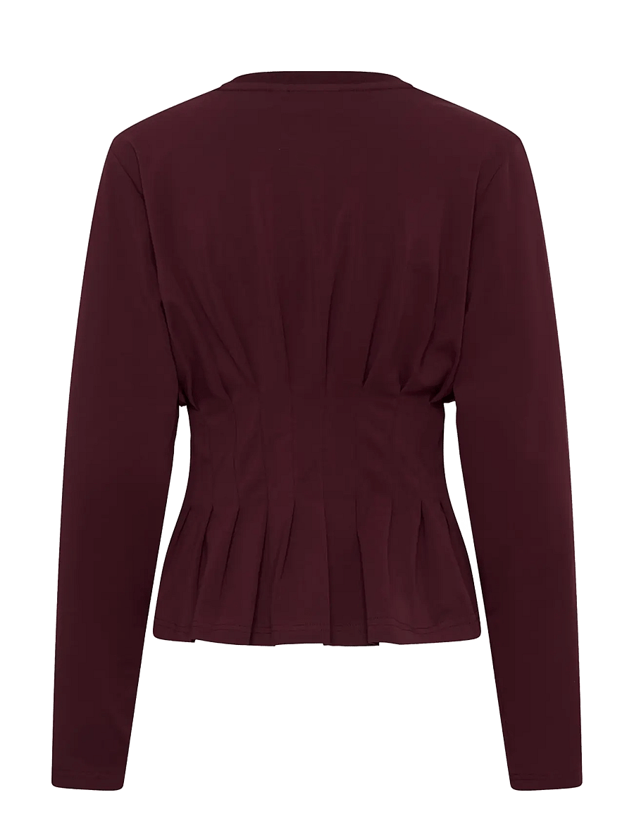 Gestuz - GZinez LS tee - langärmlige tops - ganache - 1