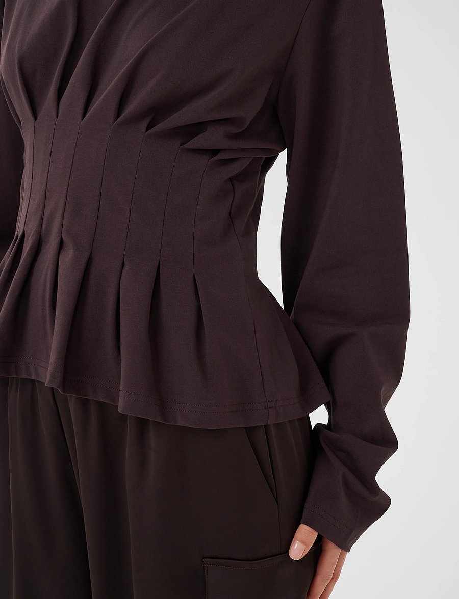 Gestuz - GZinez LS tee - langärmlige tops - ganache - 5
