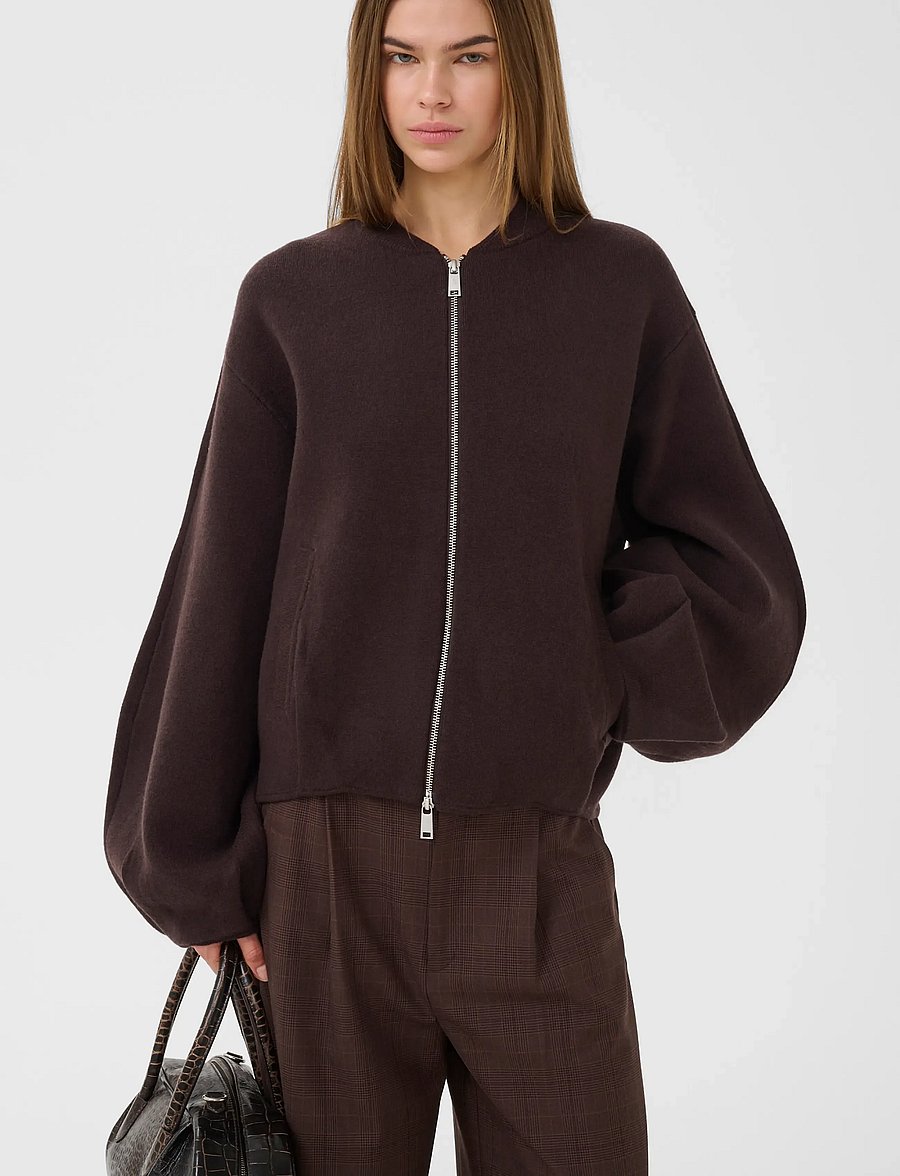 Gestuz - GZvictora cardigan - bomberjakid - ganache - 2