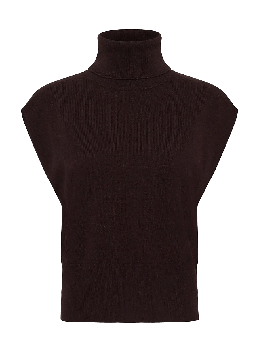 Gestuz - GZmanzi waistcoat - kootud vestid - ganache - 0