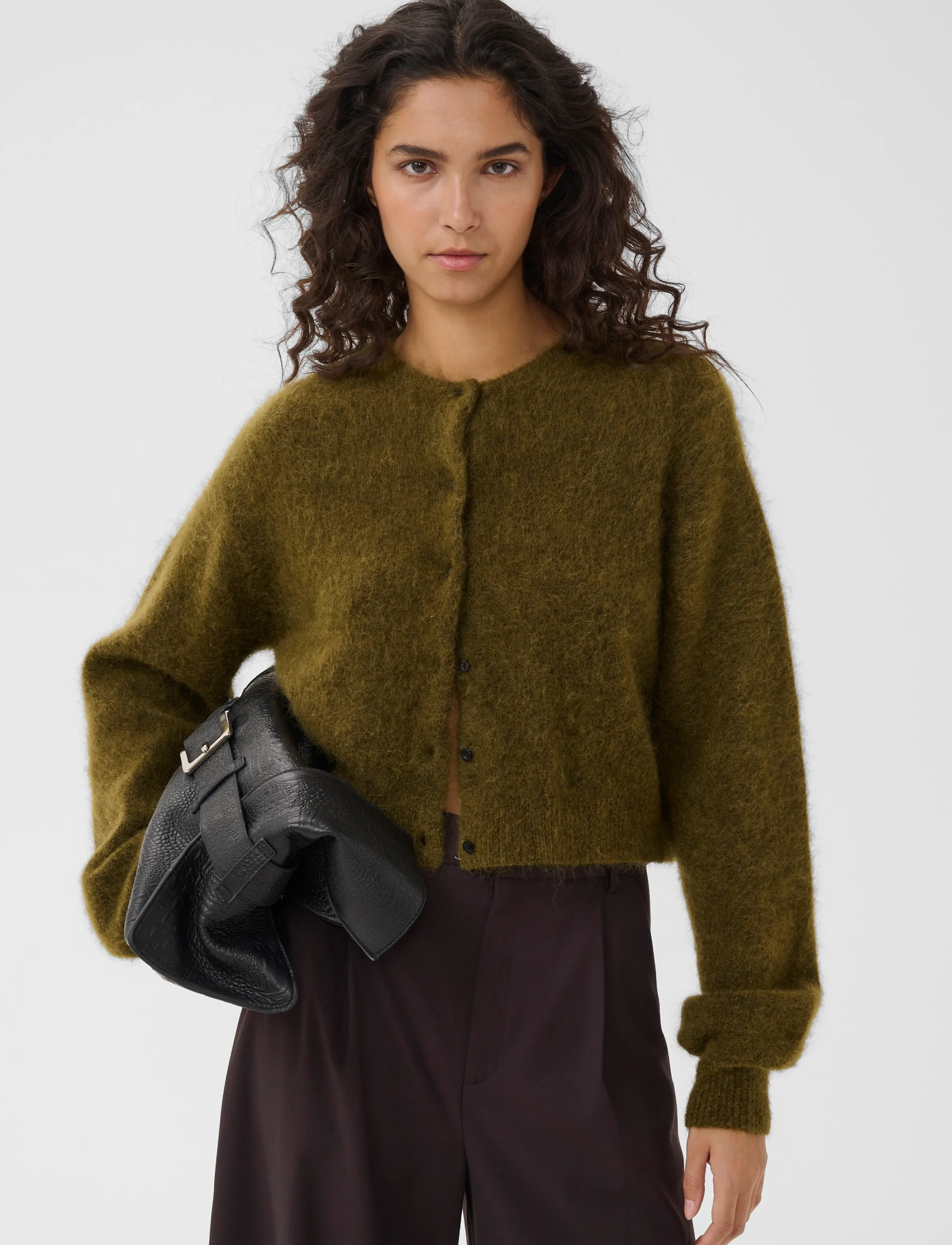 Gestuz - GZdebbie short cardigan - crop tops - plantation melange - 2