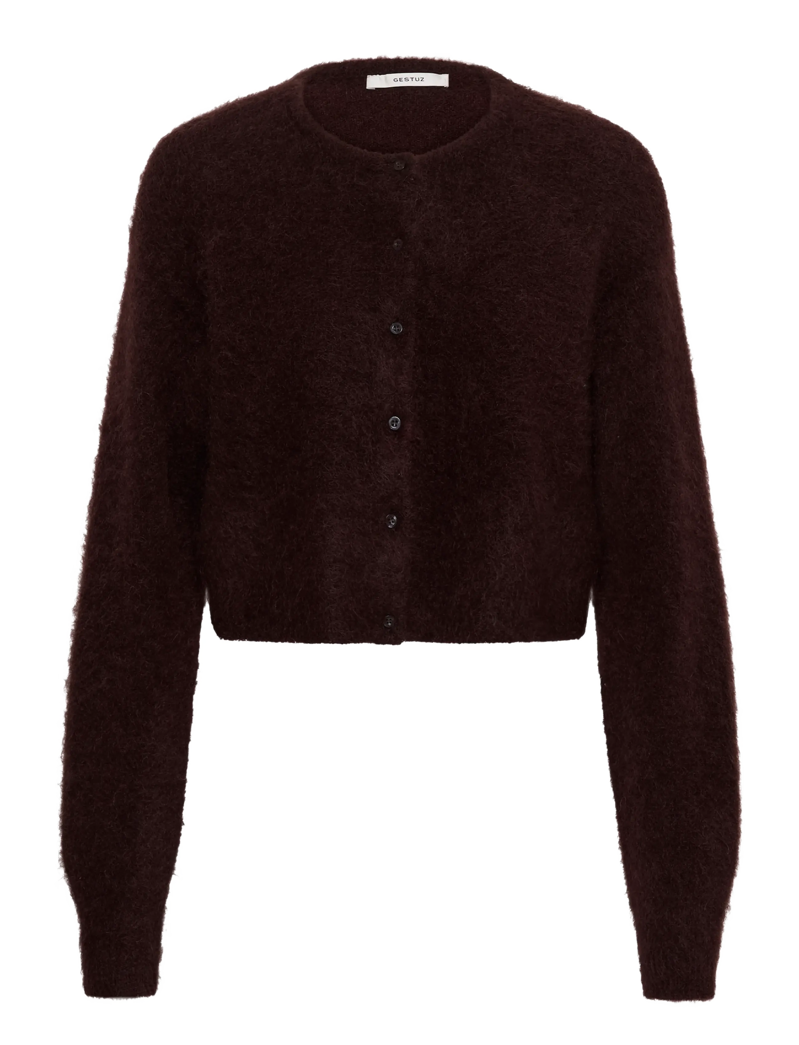 Gestuz GZdebbie short cardigan - Crop Tops - PLUM MELANGE / burgundy