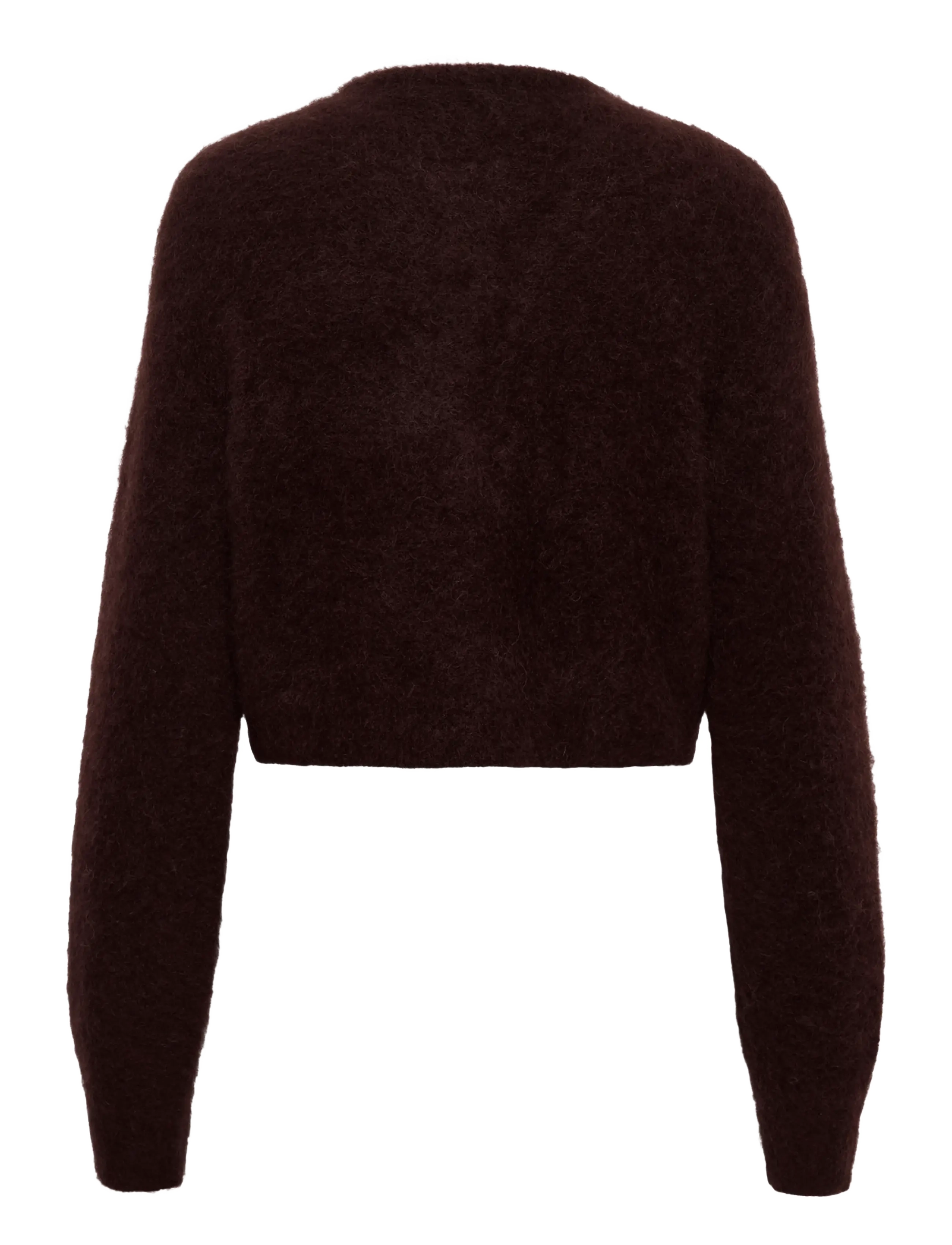 Gestuz - GZdebbie short cardigan - crop tops - plum melange - 1