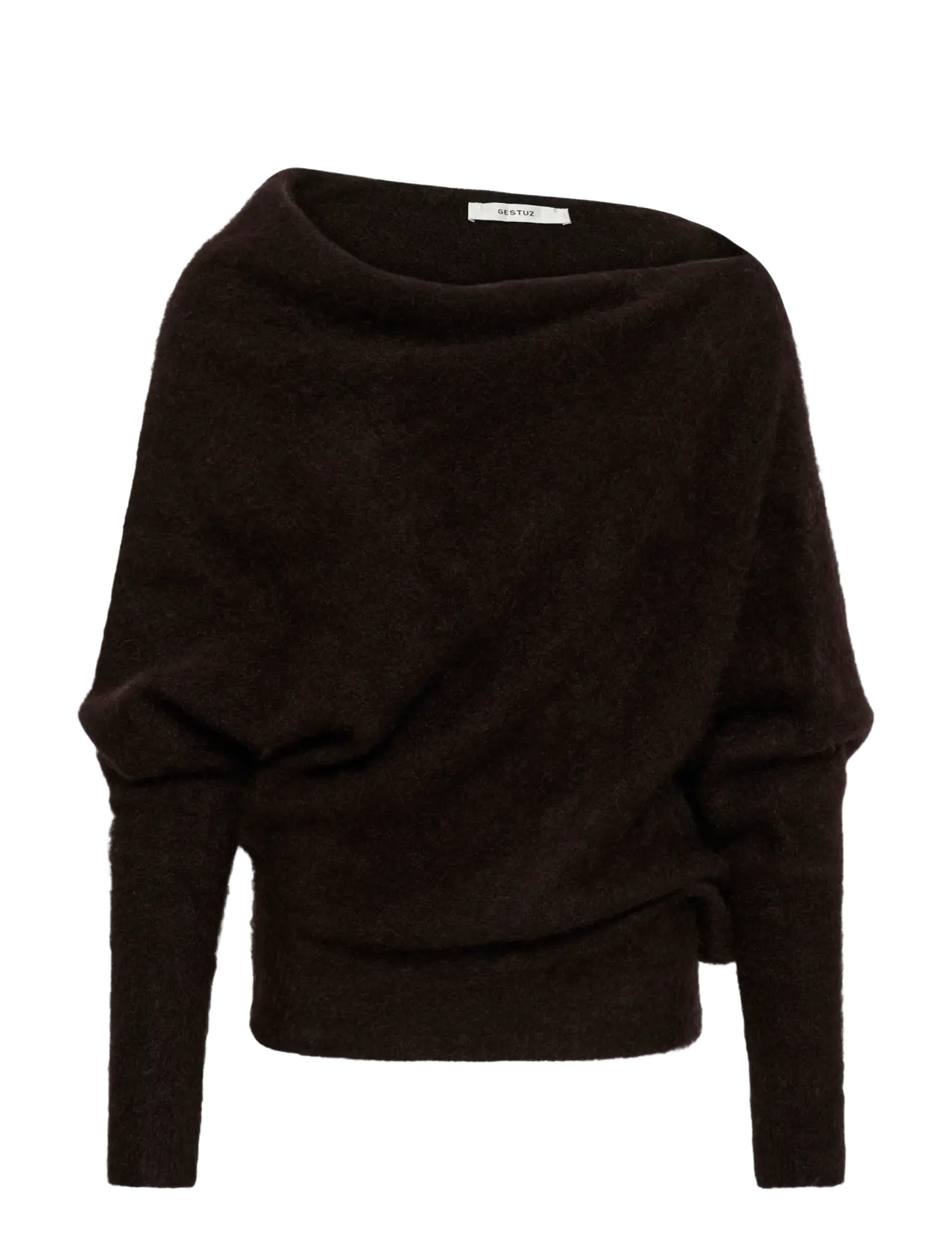 Gestuz GZdebbie drape pullover - Tänavastiil - GANACHE MELANGE / brown