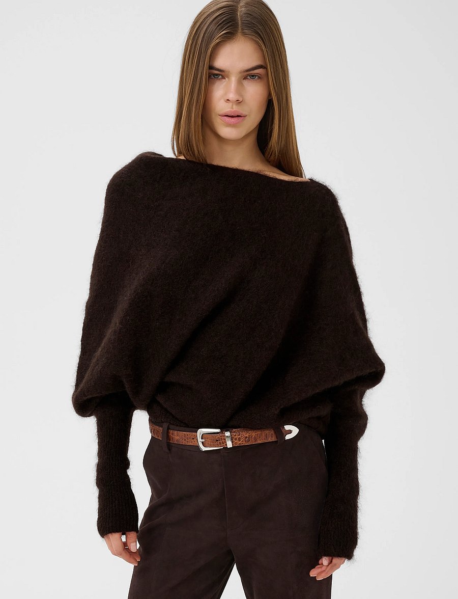 Gestuz - GZdebbie drape pullover - kampsunid - ganache melange - 2