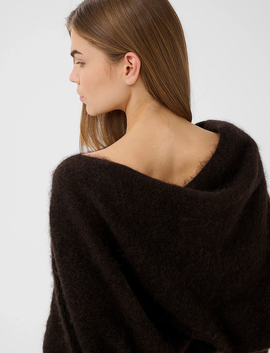 Gestuz - GZdebbie drape pullover - kampsunid - ganache melange - 5