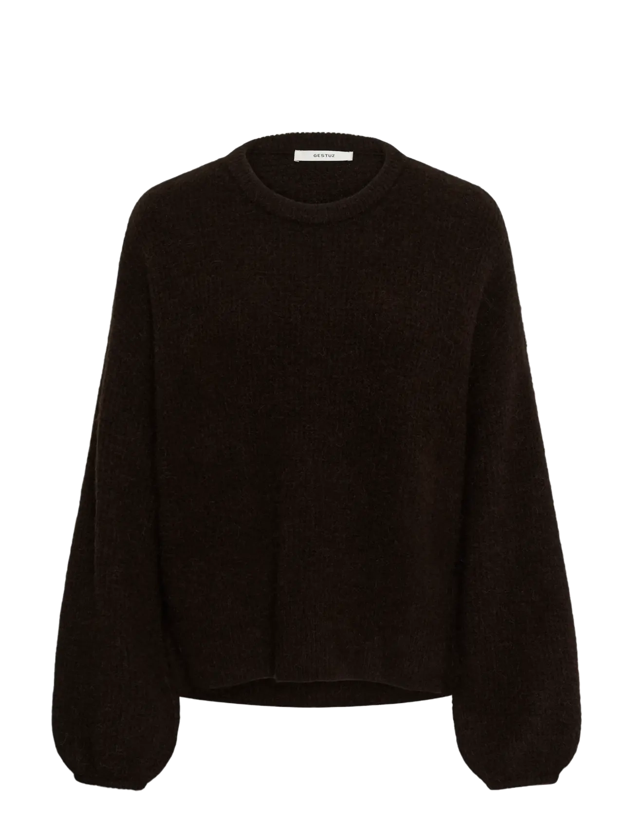 Gestuz Gzalpha Slit Pullover, Kvinder, Lodden Pullover, Brun, Str: XS