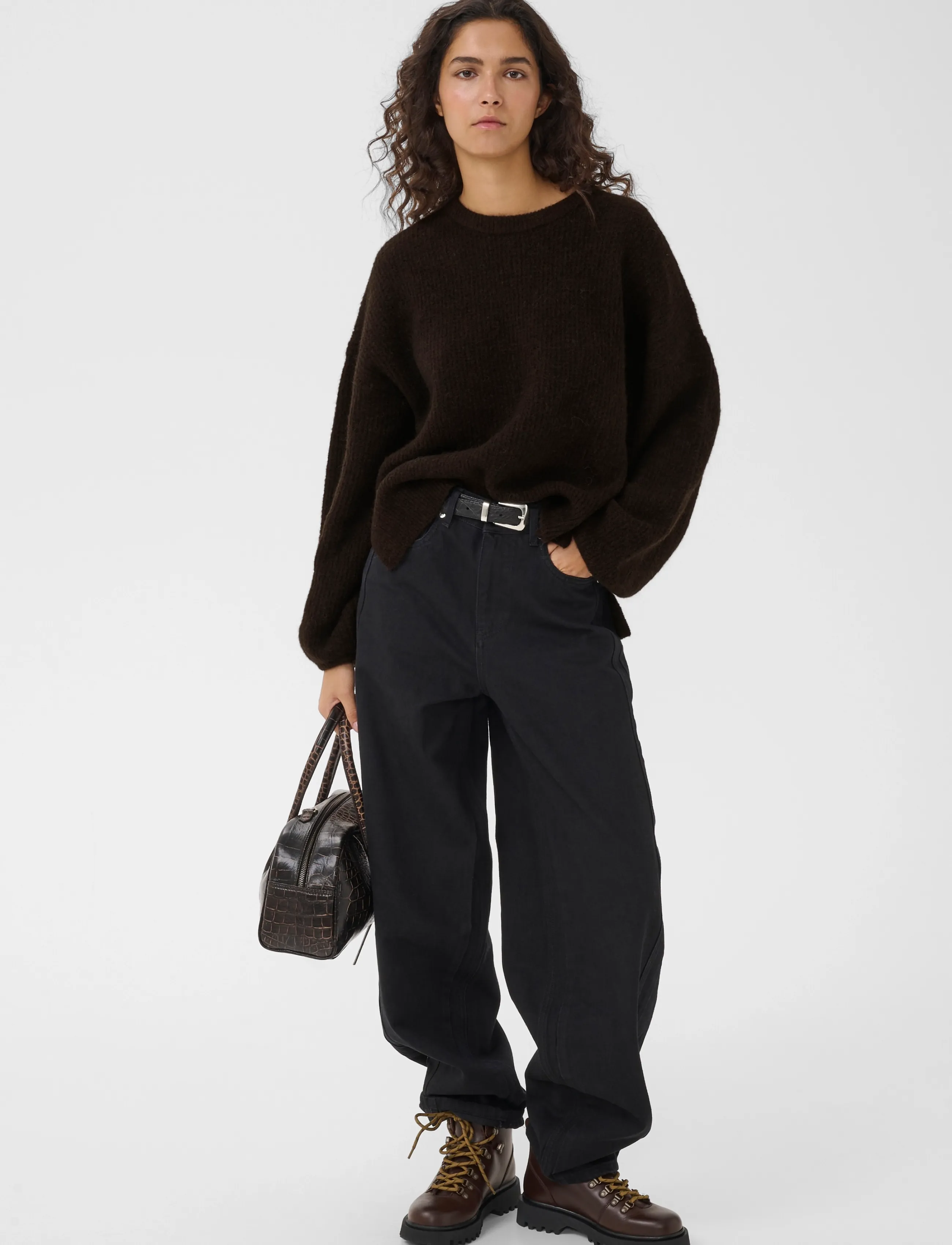 Gestuz - GZalpha slit pullover - ganache melange - 3