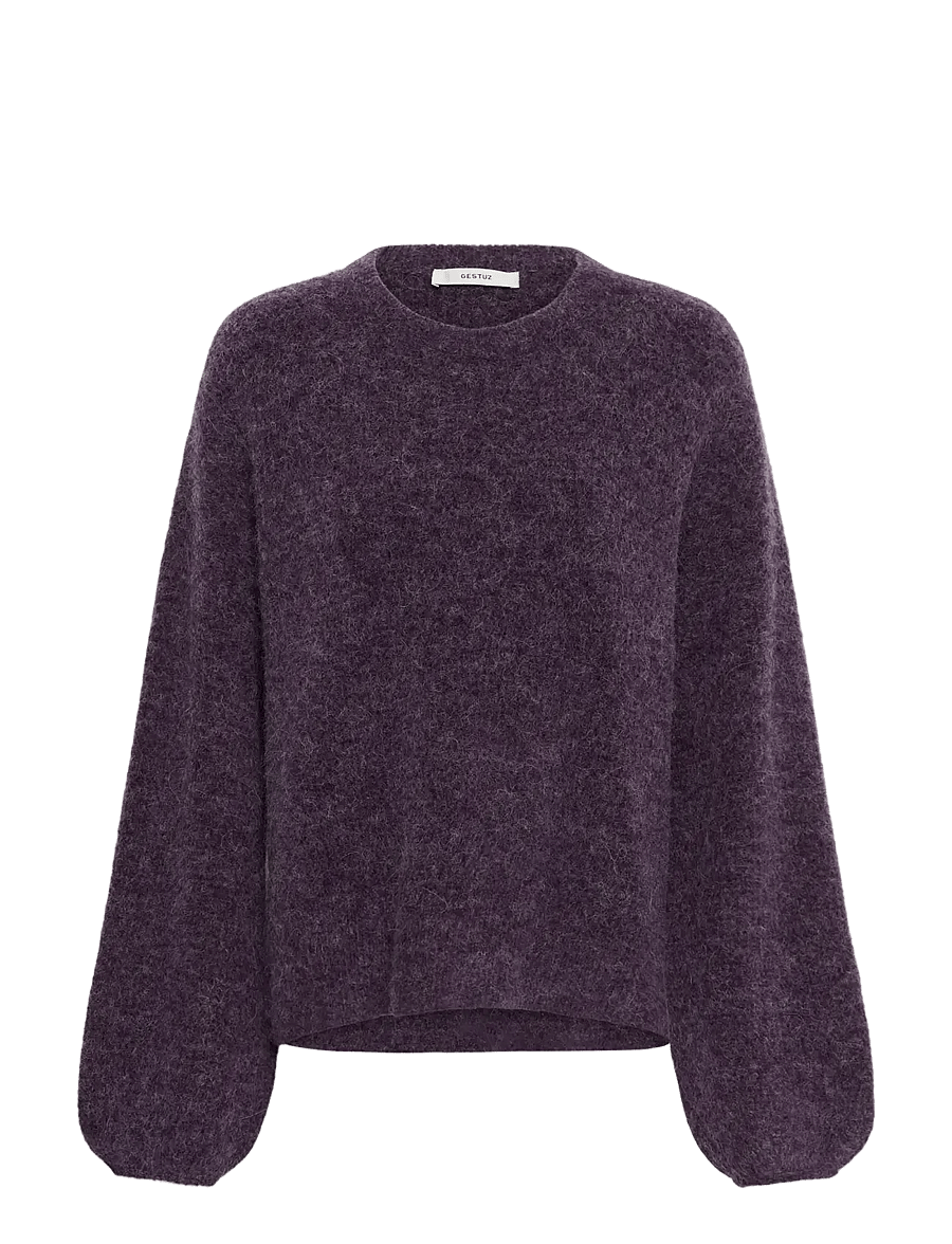 Gestuz - GZalpha slit pullover - stickade tröjor - juniper mÉlange - 0