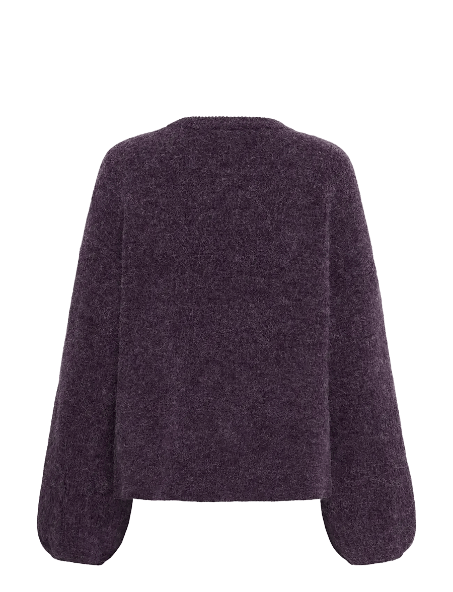 Gestuz - GZalpha slit pullover - stickade tröjor - juniper mÉlange - 1