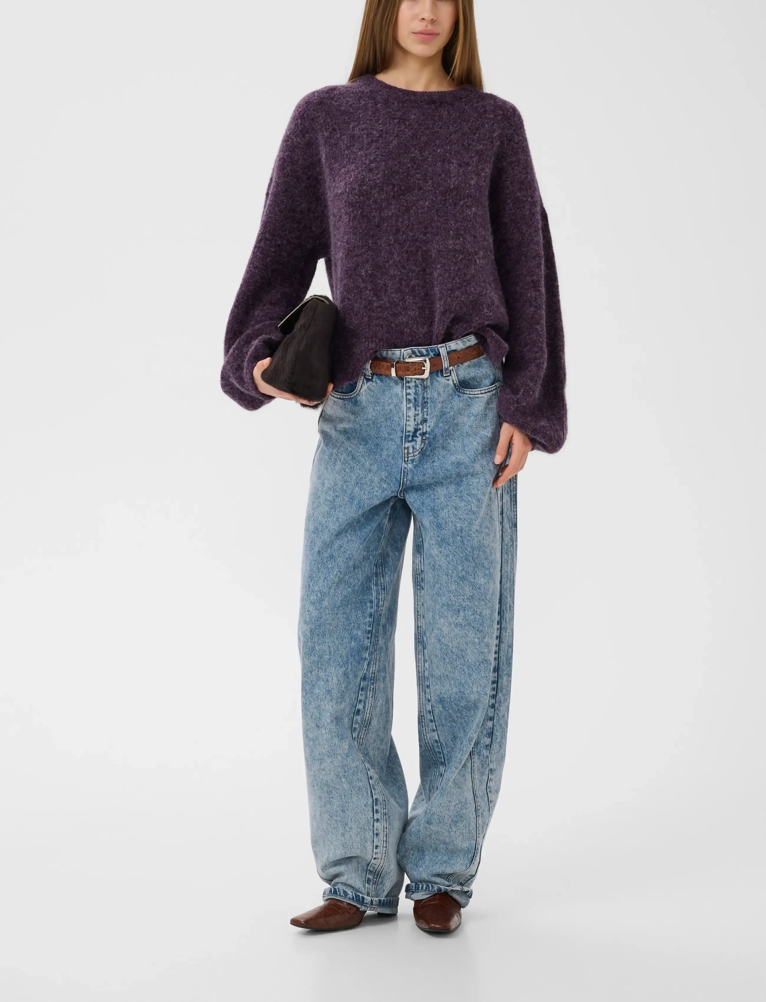 Gestuz - GZalpha slit pullover - juniper mÉlange - 3