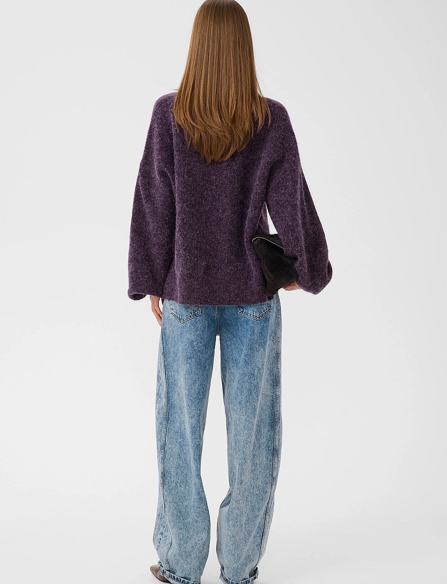 Gestuz - GZalpha slit pullover - stickade tröjor - juniper mÉlange - 4